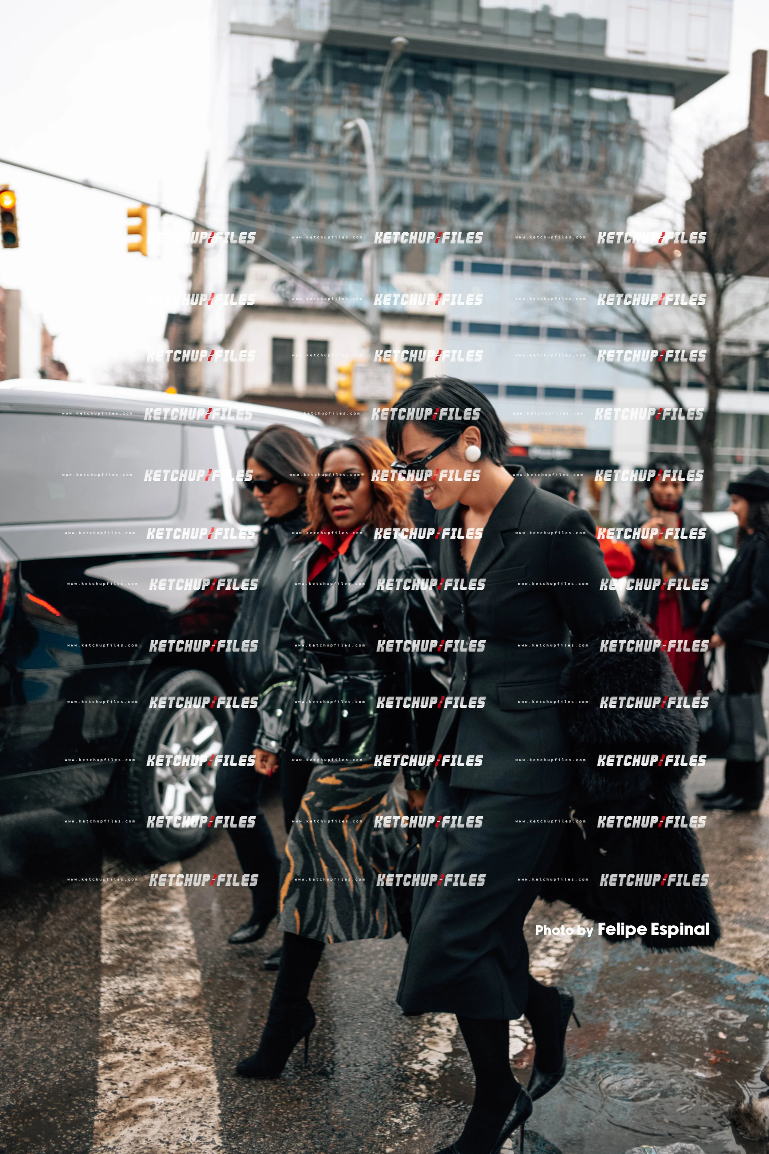 Street Style Photo of Tiffany Reid and Guests at the Proenza Schouler FW26 New York Fashion Week Show
