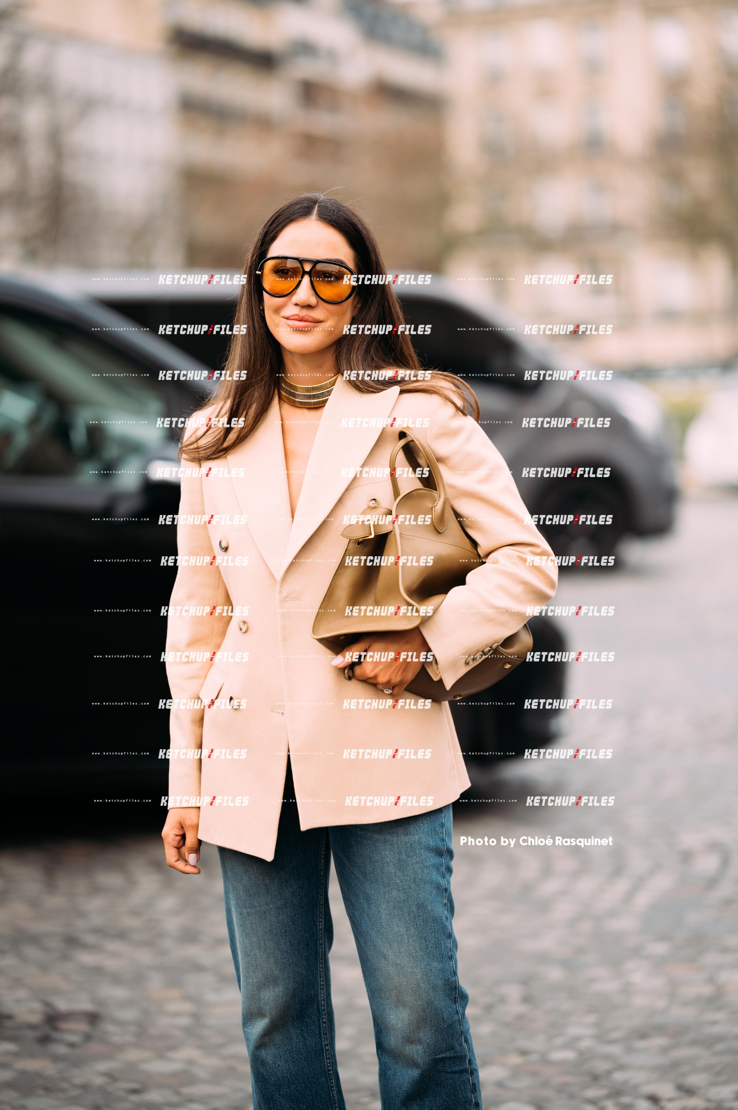 Elie Saab SS26  2026 Street Style Photography | Fashion Week Editorial Photo