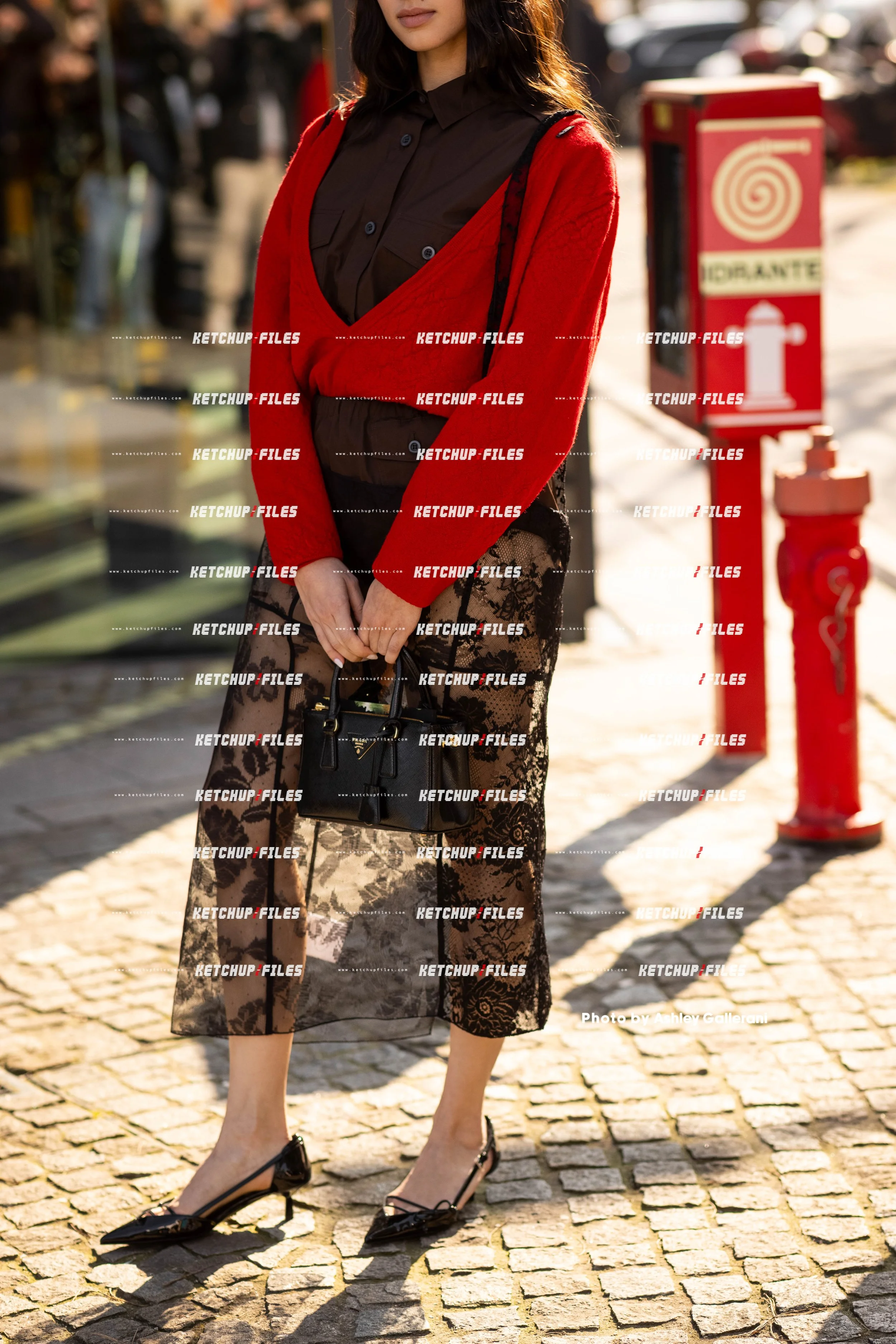 Street Style Photo of Ameera Khan at the Prada FW26 Milan Fashion Week Show