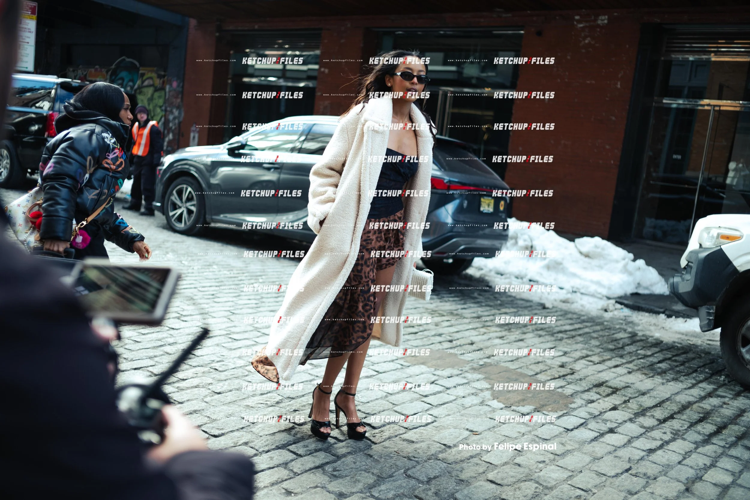 Street Style Photo of Guest at the Carolina Herrera  FW26 New York Fashion Week Show