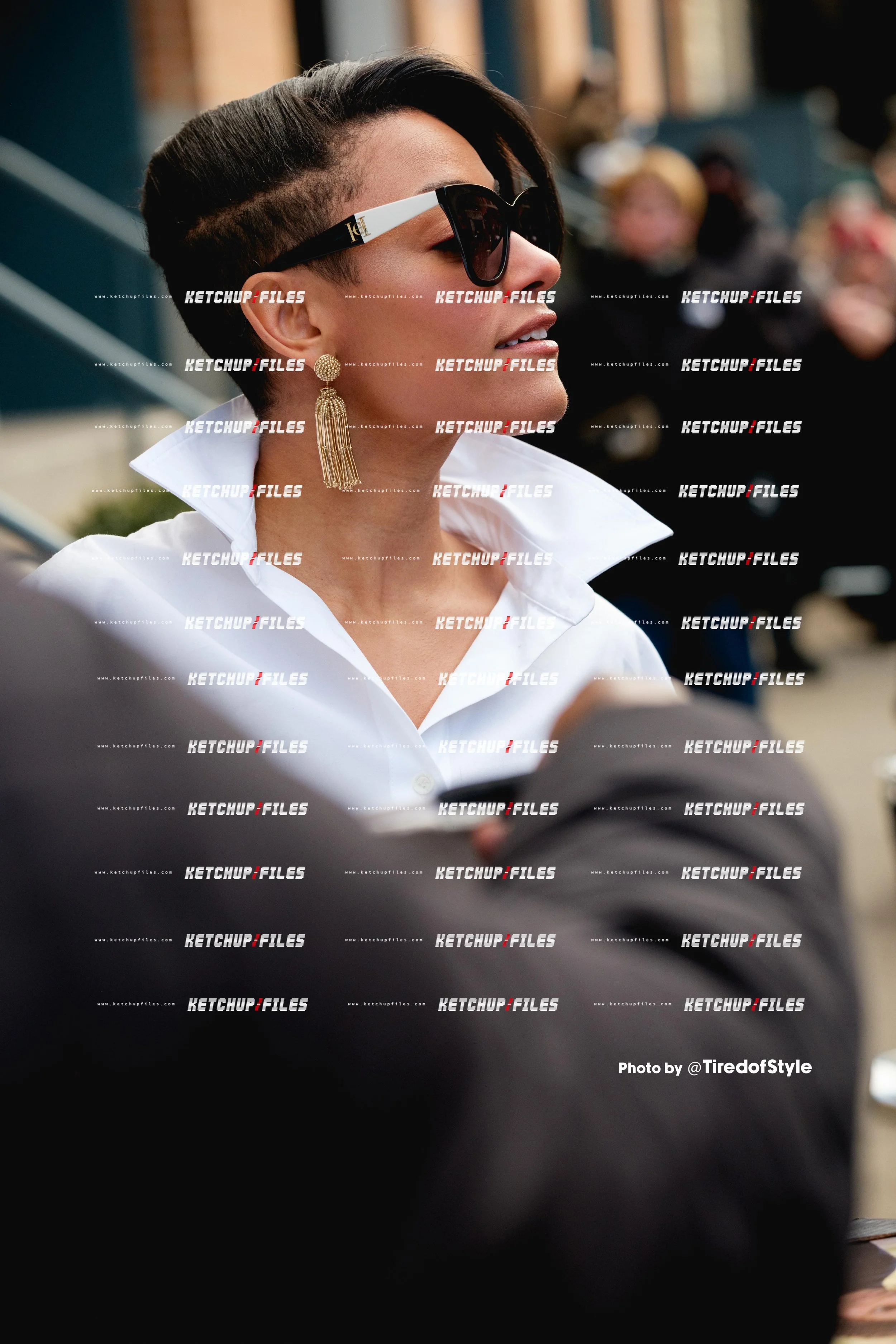 Street Style Photo of Guest at the Carolina Herrera  FW26 New York Fashion Week Show