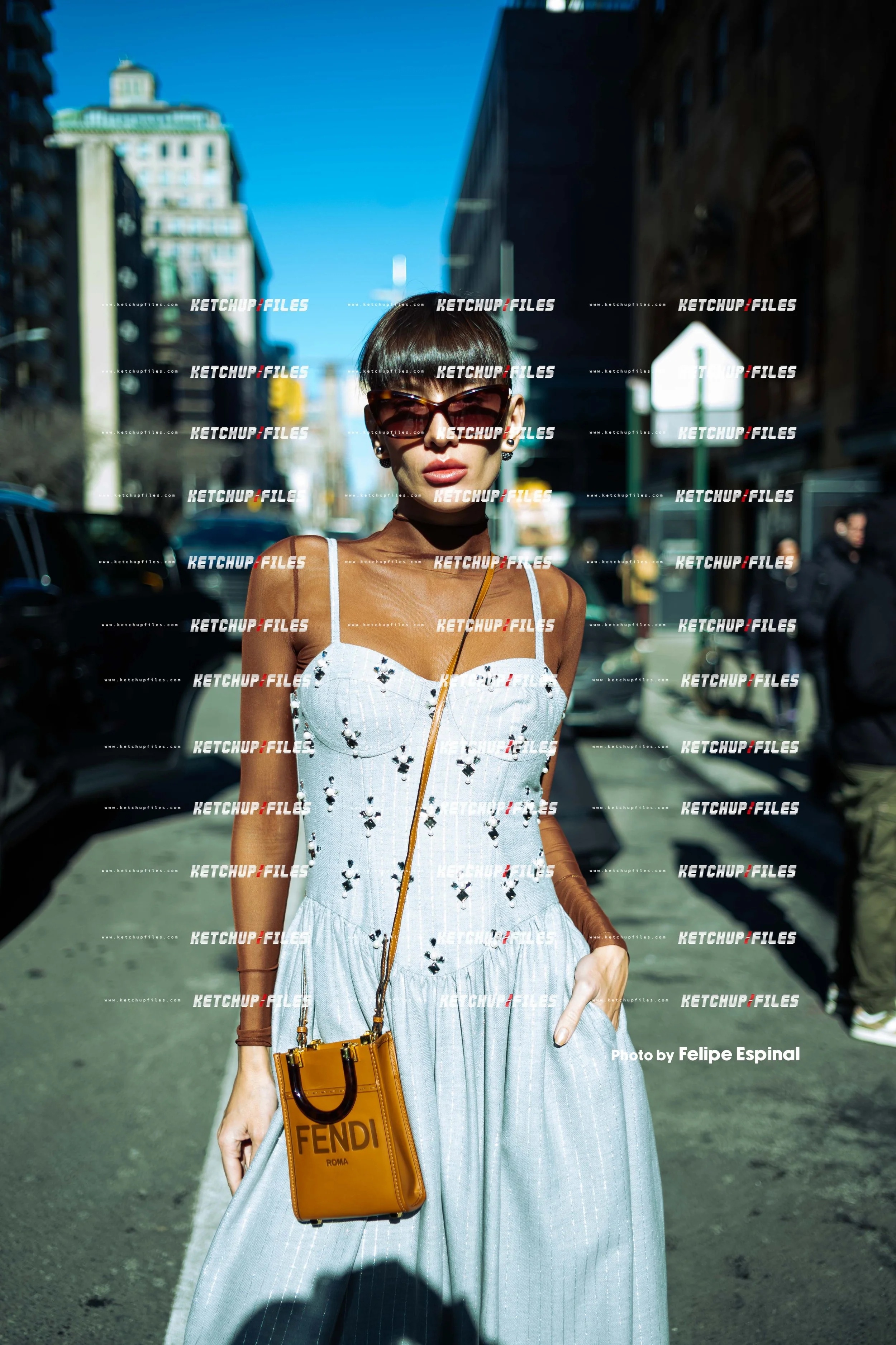 Street Style Photo of Katya Tolstova at the PatBo FW26 New York Fashion Week Show