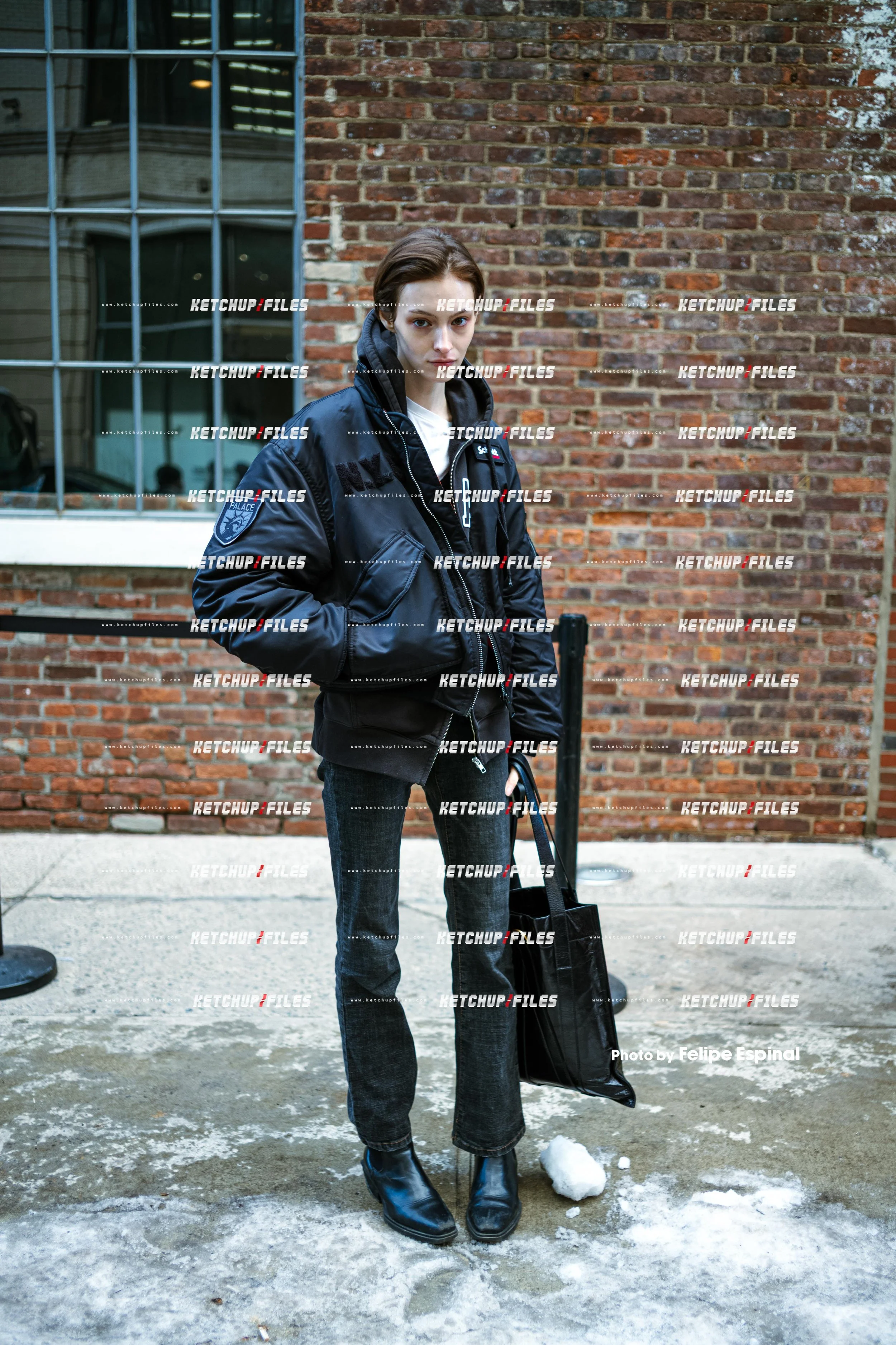 Street Style Photo of Aine O'Leary at the Zankov FW26 New York Fashion Week Show