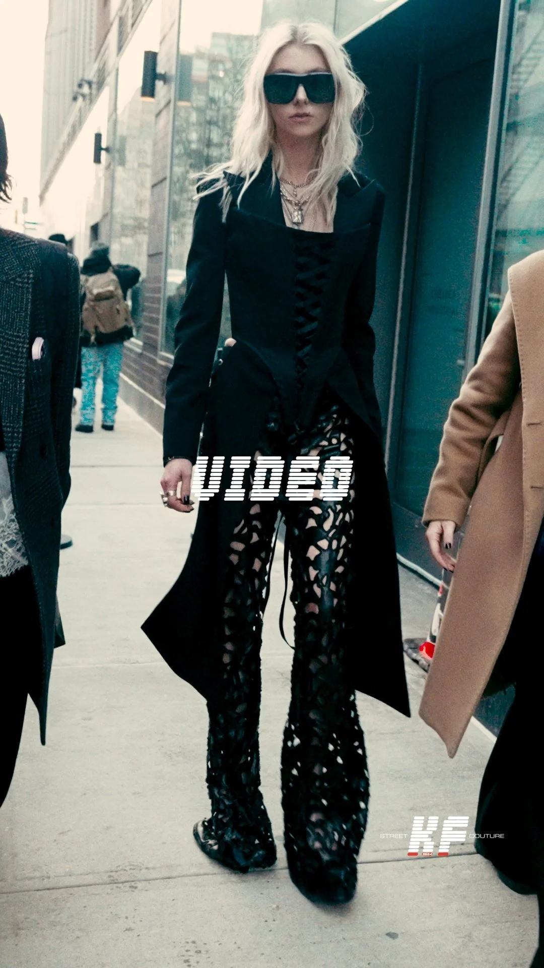 Street Style Video of Taylor Momsen at the Christian Siriano FW26 New York Fashion Week Show