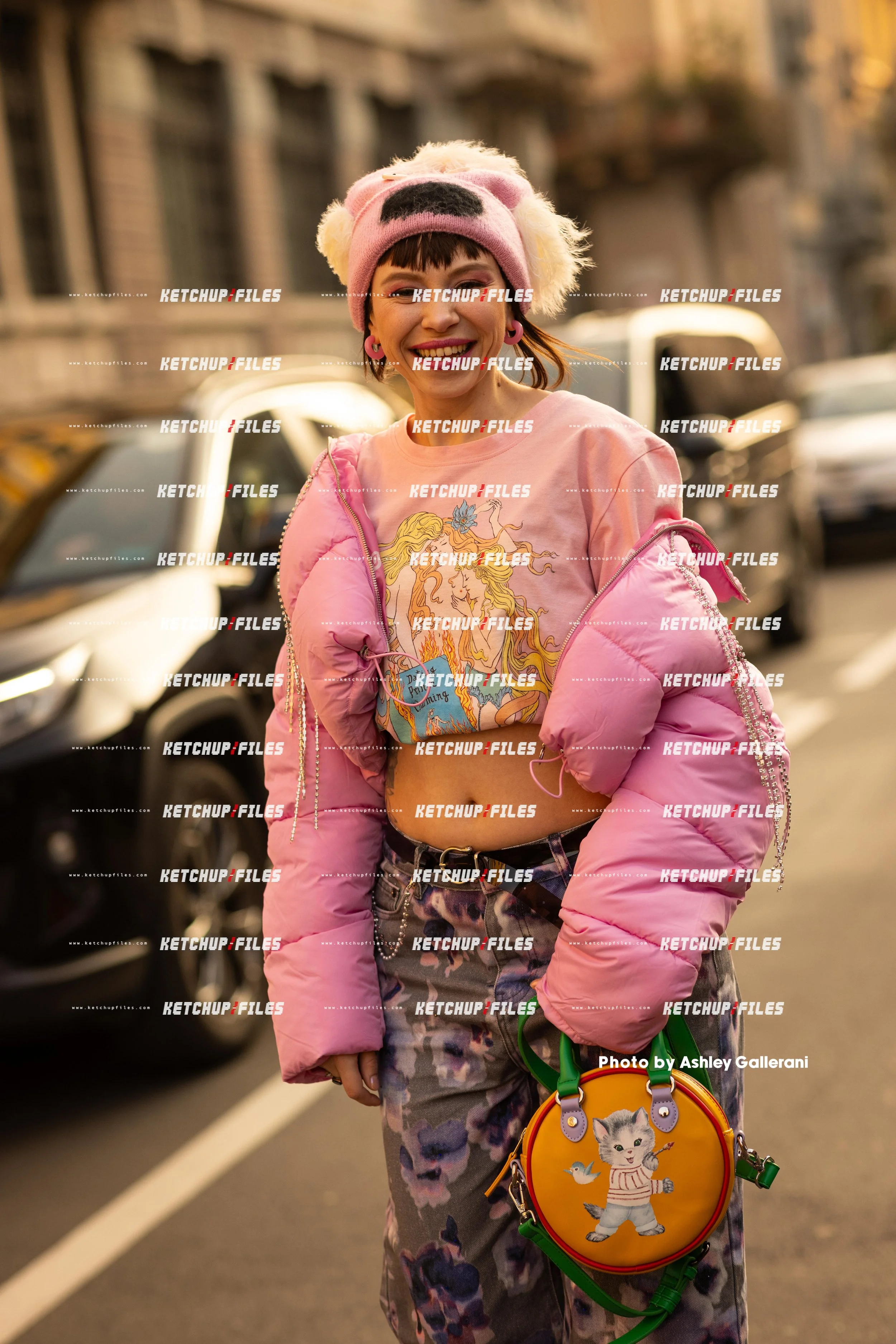 Street Style Photo of Guest at the FW26 Moschino Milan Fashion Week Show