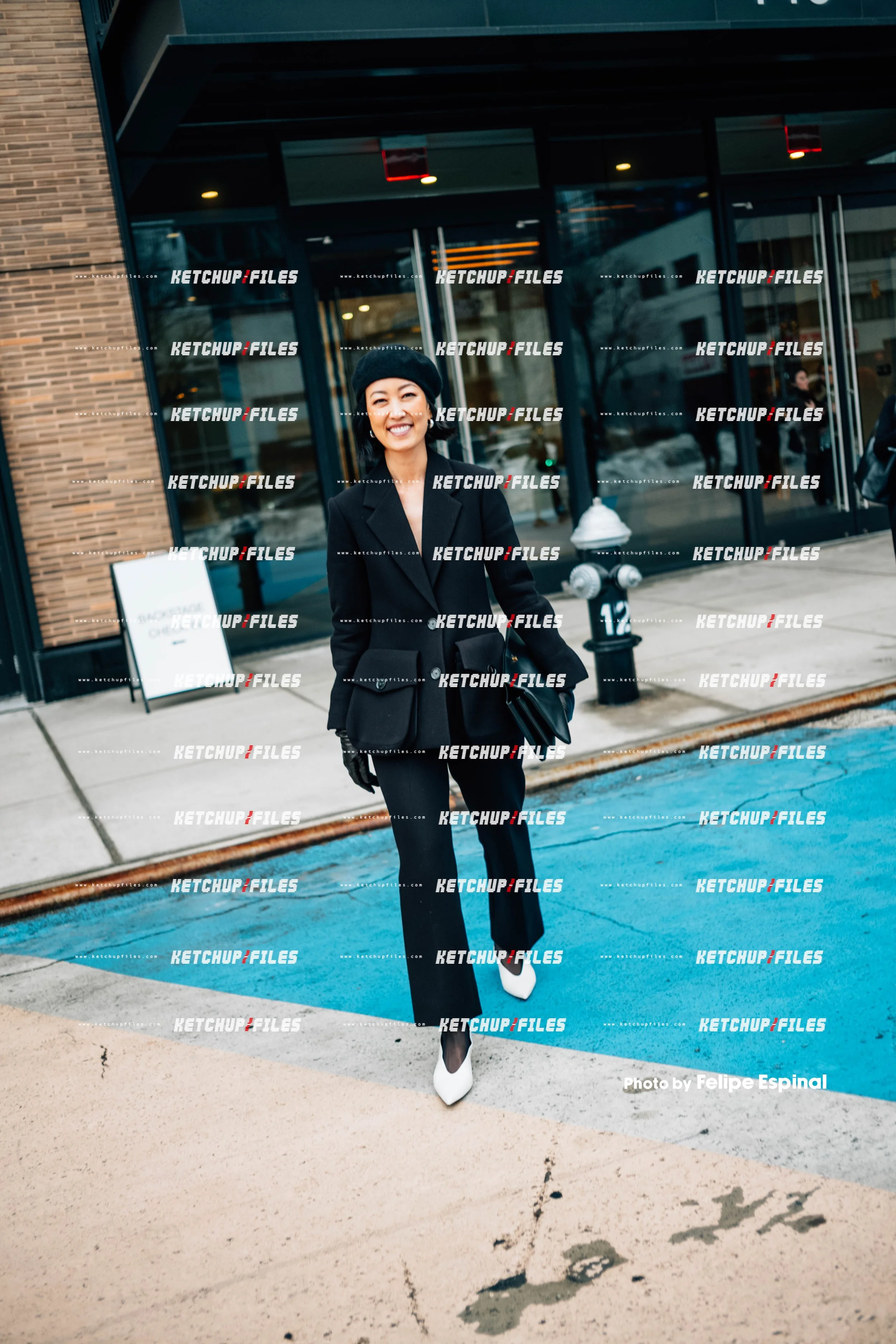 Street Style Photo of Julie Chung at the Proenza Schouler FW26 New York Fashion Week Show