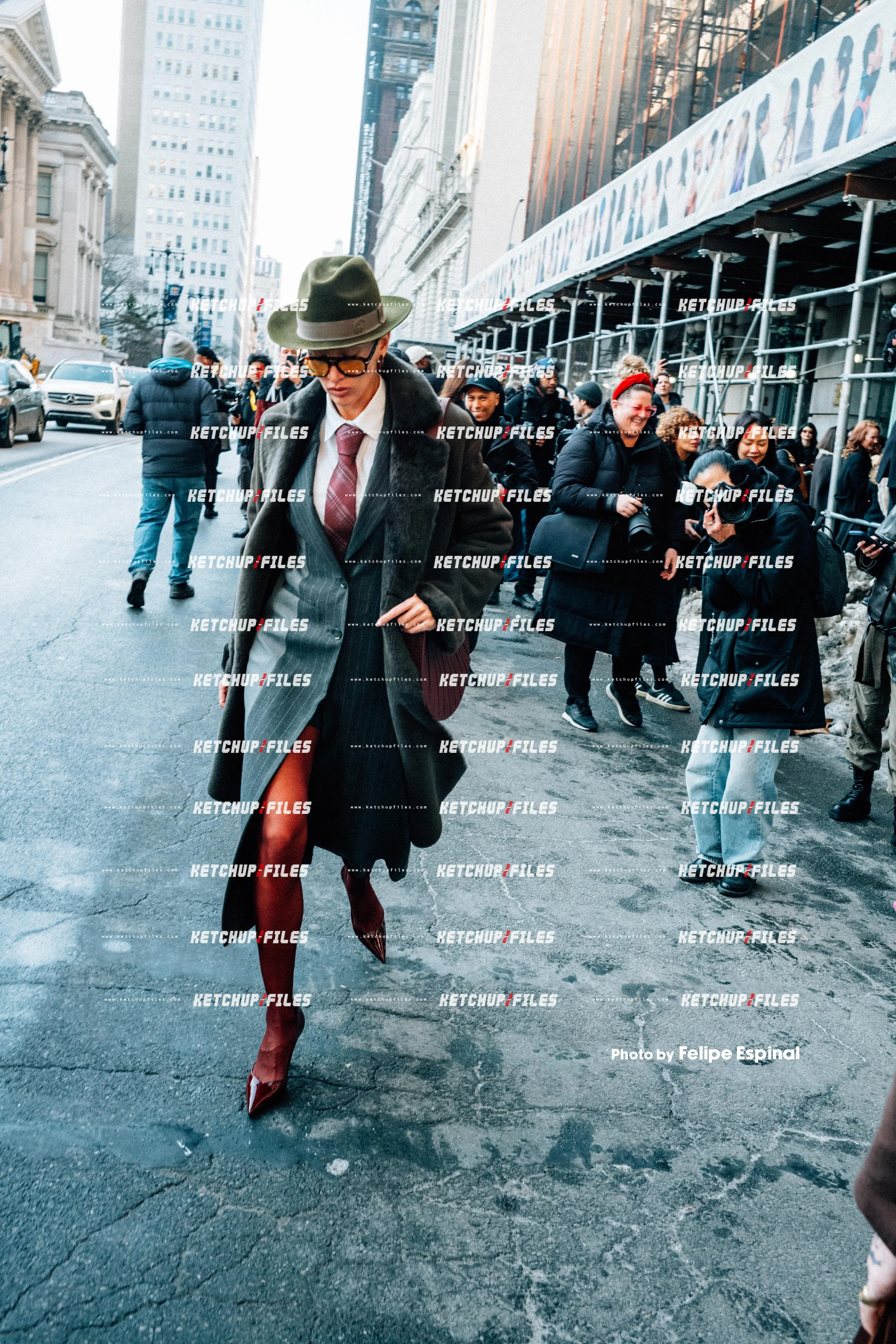 Street Style Photo of Guest at the Alice + Olivia FW26 New York Fashion Week Show