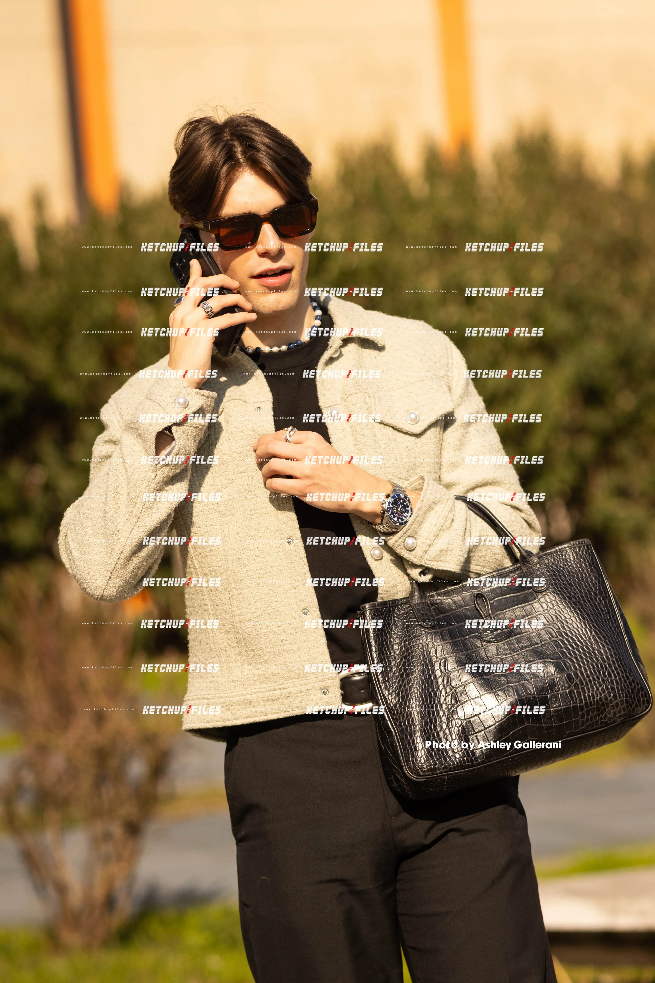 Street Style Photo of Guest at the Prada FW26 Milan Fashion Week Show