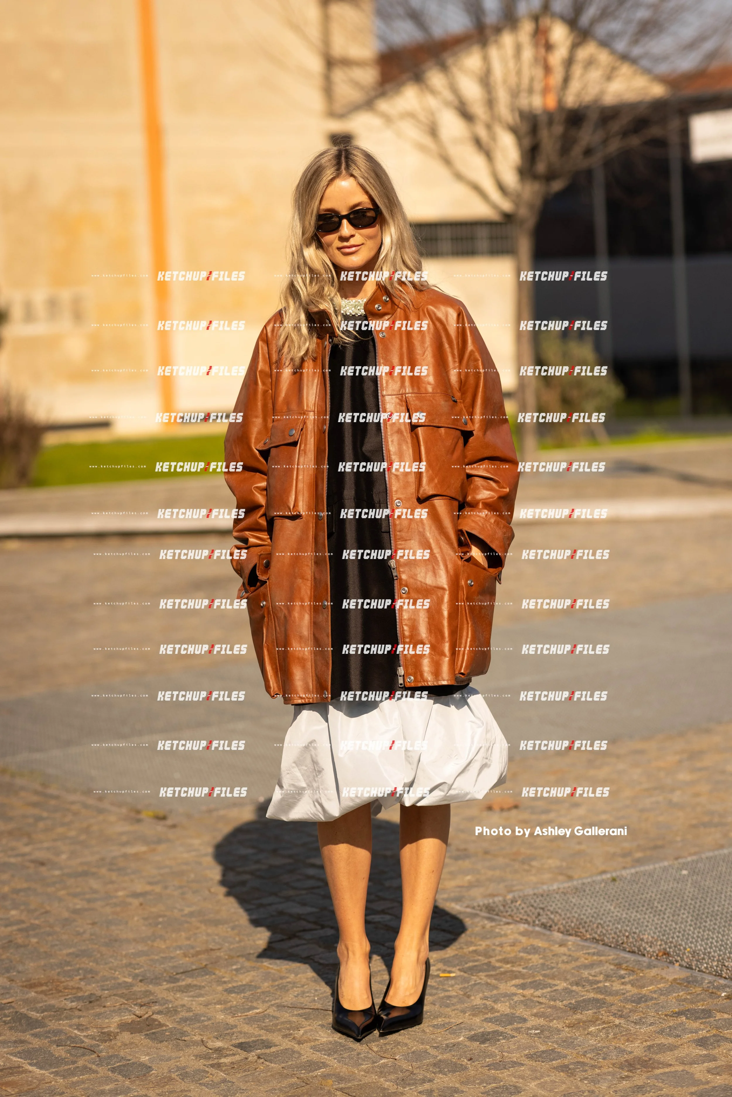 Street Style Photo of Guest at the Prada FW26 Milan Fashion Week Show