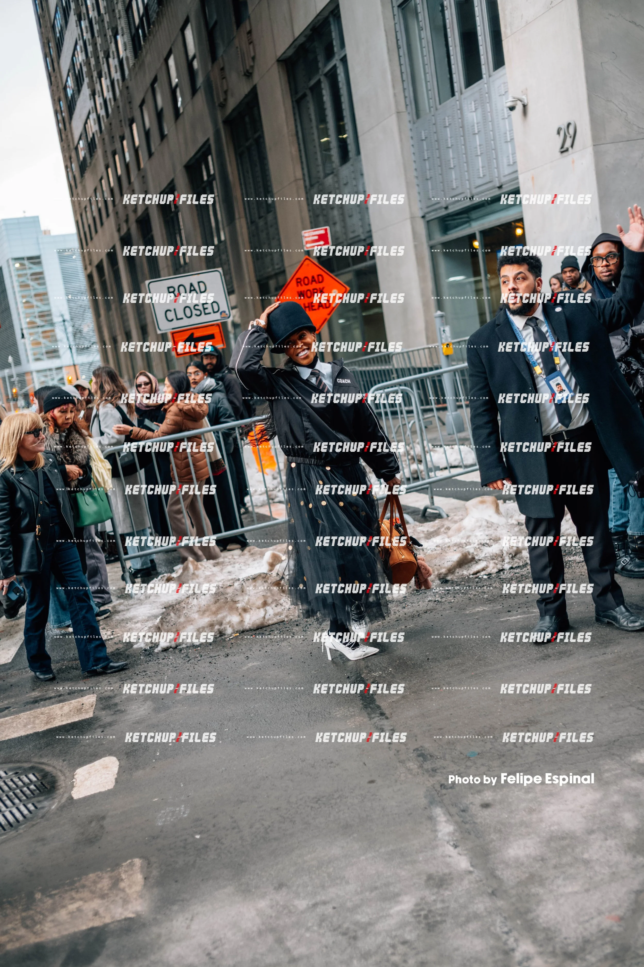 Street Style Photo of June Ambrose at the Coach FW26 New York Fashion Week Show