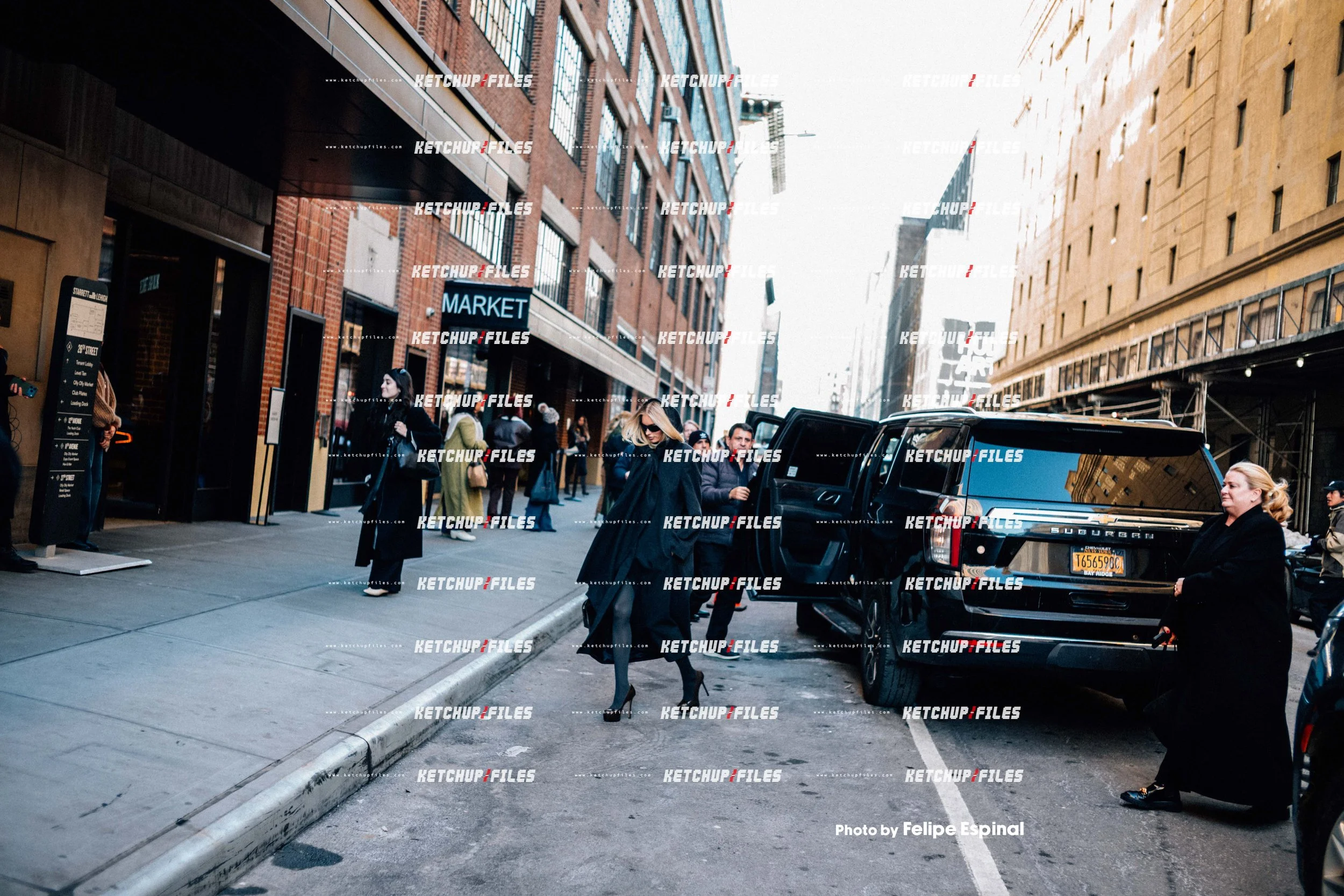 Street Style Photo of Elsa Hosk at the 7 For All Mankind FW26 New York Fashion Week Show