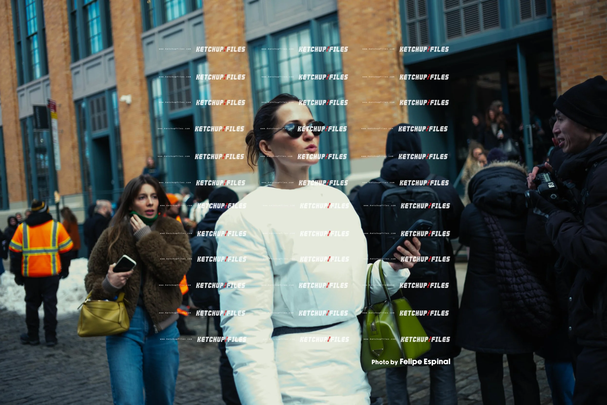 Street Style Photo of Eliza Grace Huber at the Carolina Herrera  FW26 New York Fashion Week Show