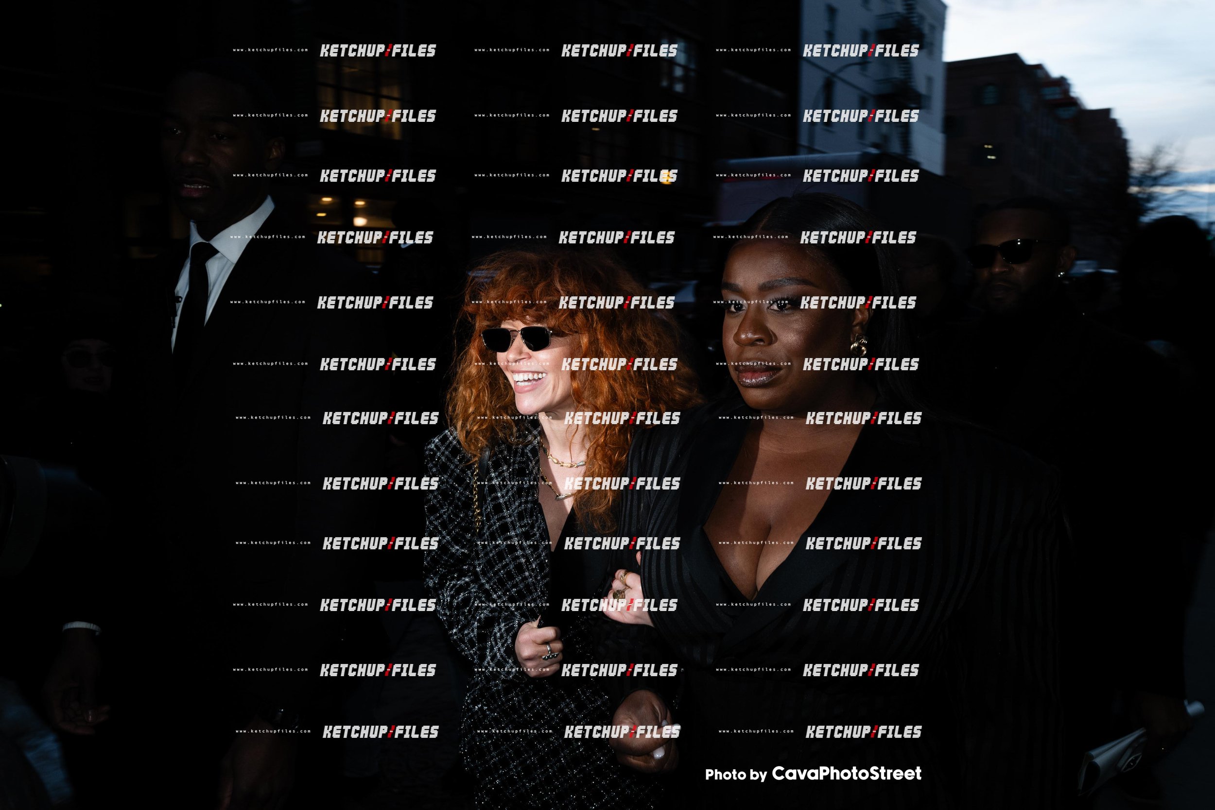 Street Style Photo of Natasha Lyonne and Uzo Aduba at the Christian Siriano FW26 New York Fashion Week Show