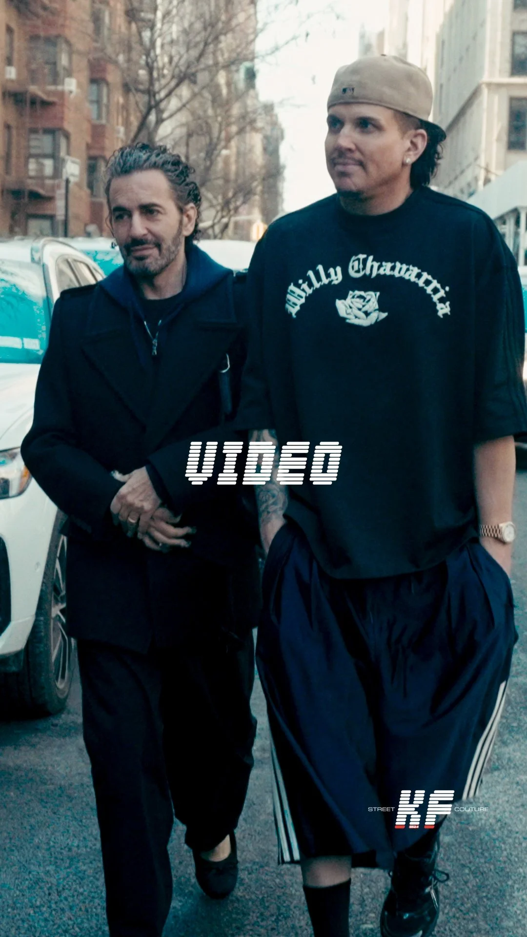 Street Style Video of Marc Jacobs & Charly Defrancesco at the Anna Sui FW26 New York Fashion Week Show