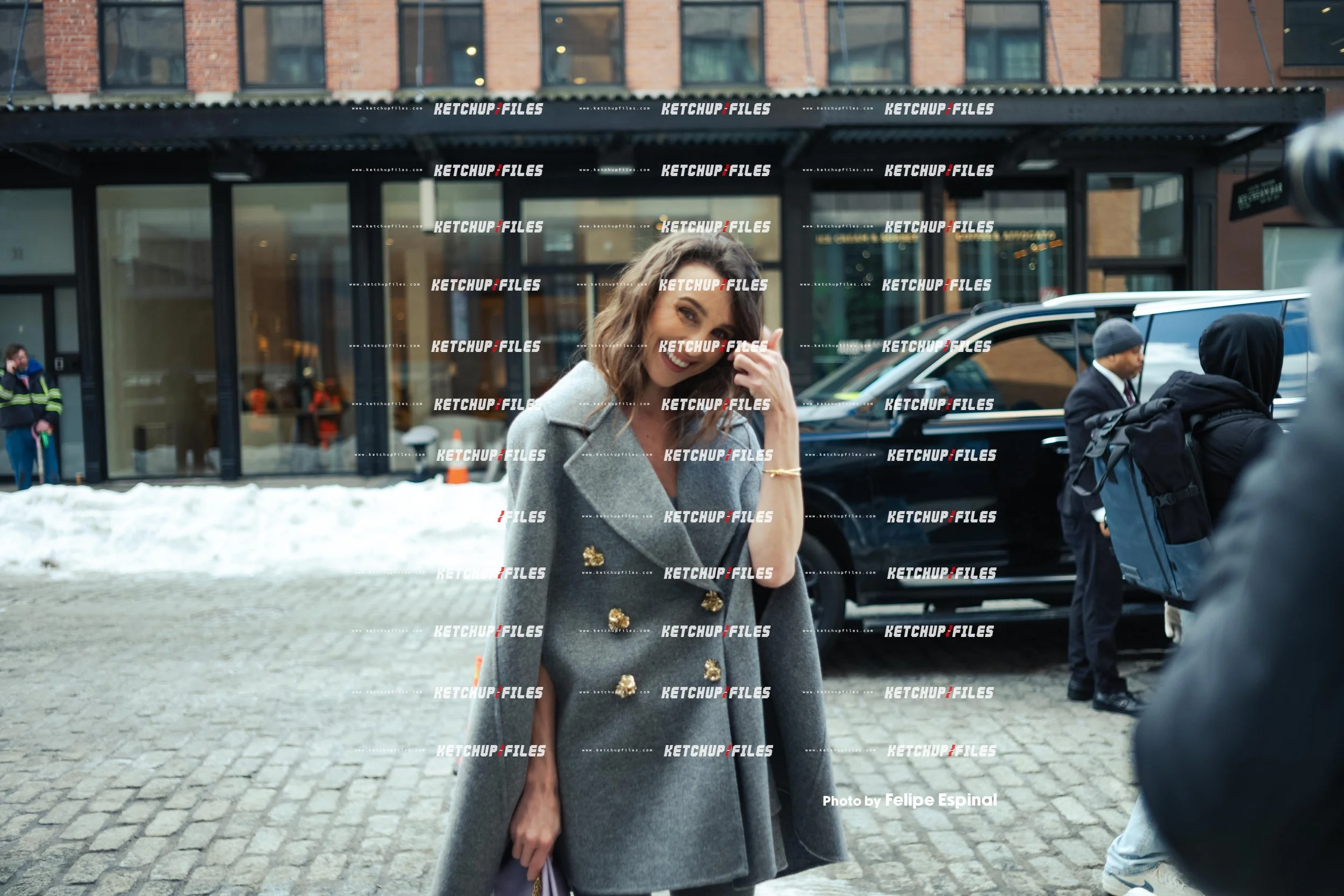 Street Style Photo of Mary Leest at the Carolina Herrera FW26 New York Fashion Week Show