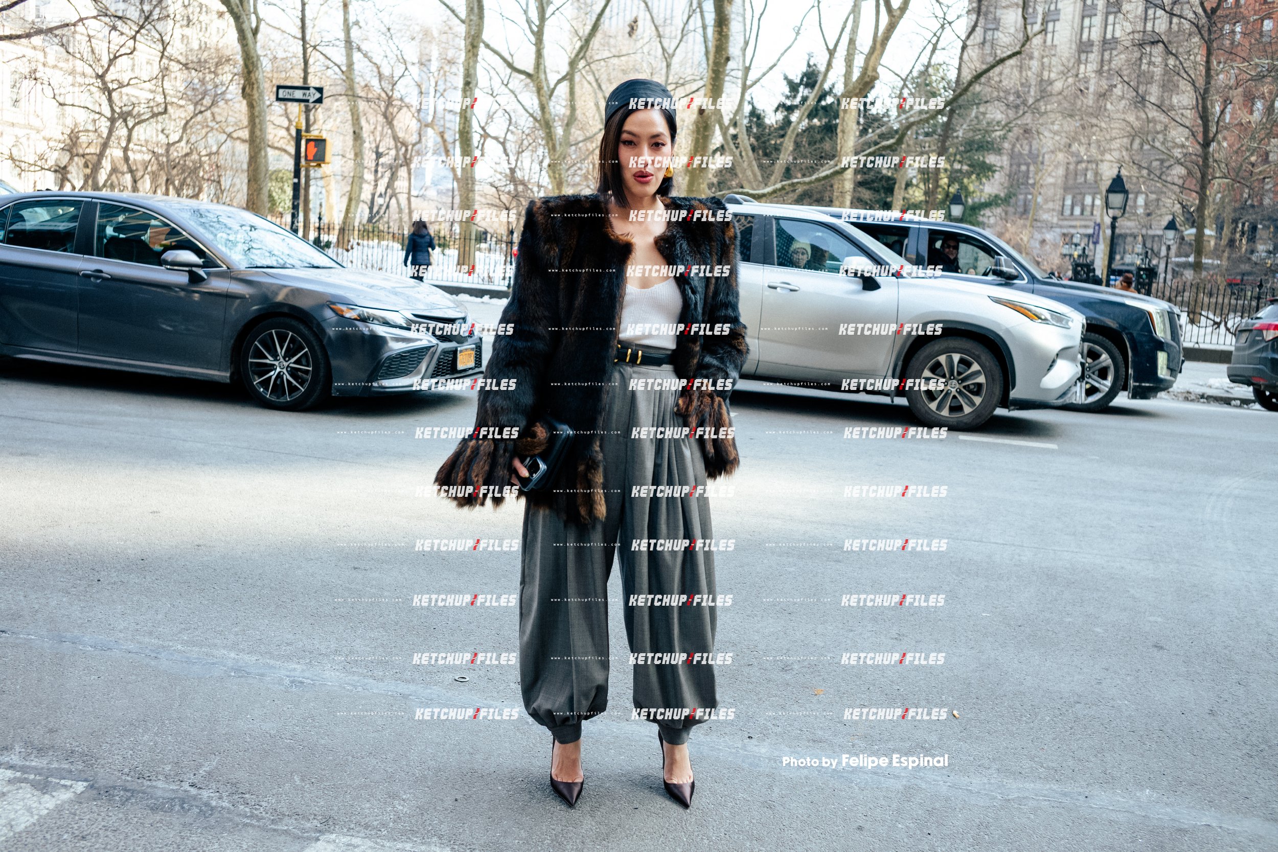 Street Style Photo of Tiffany Hsu at the Altuzarra FW26 New York Fashion Week Show