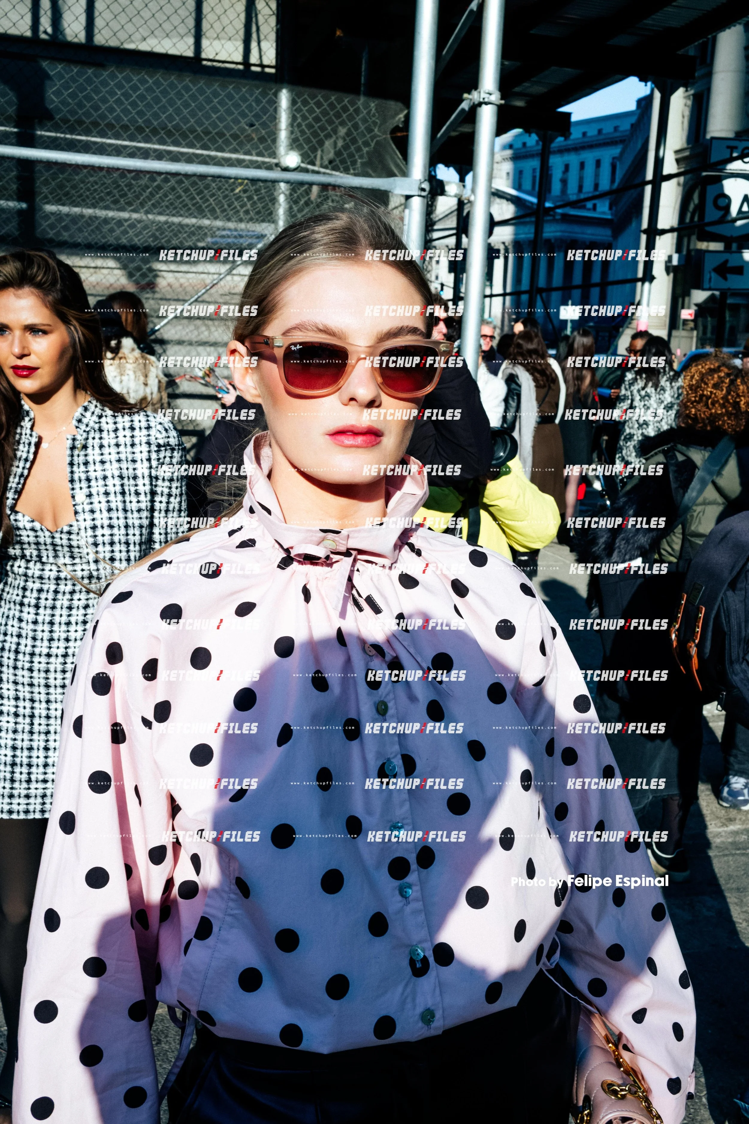 Street Style Photo of Guest at the Alice + Olivia FW26 New York Fashion Week Show
