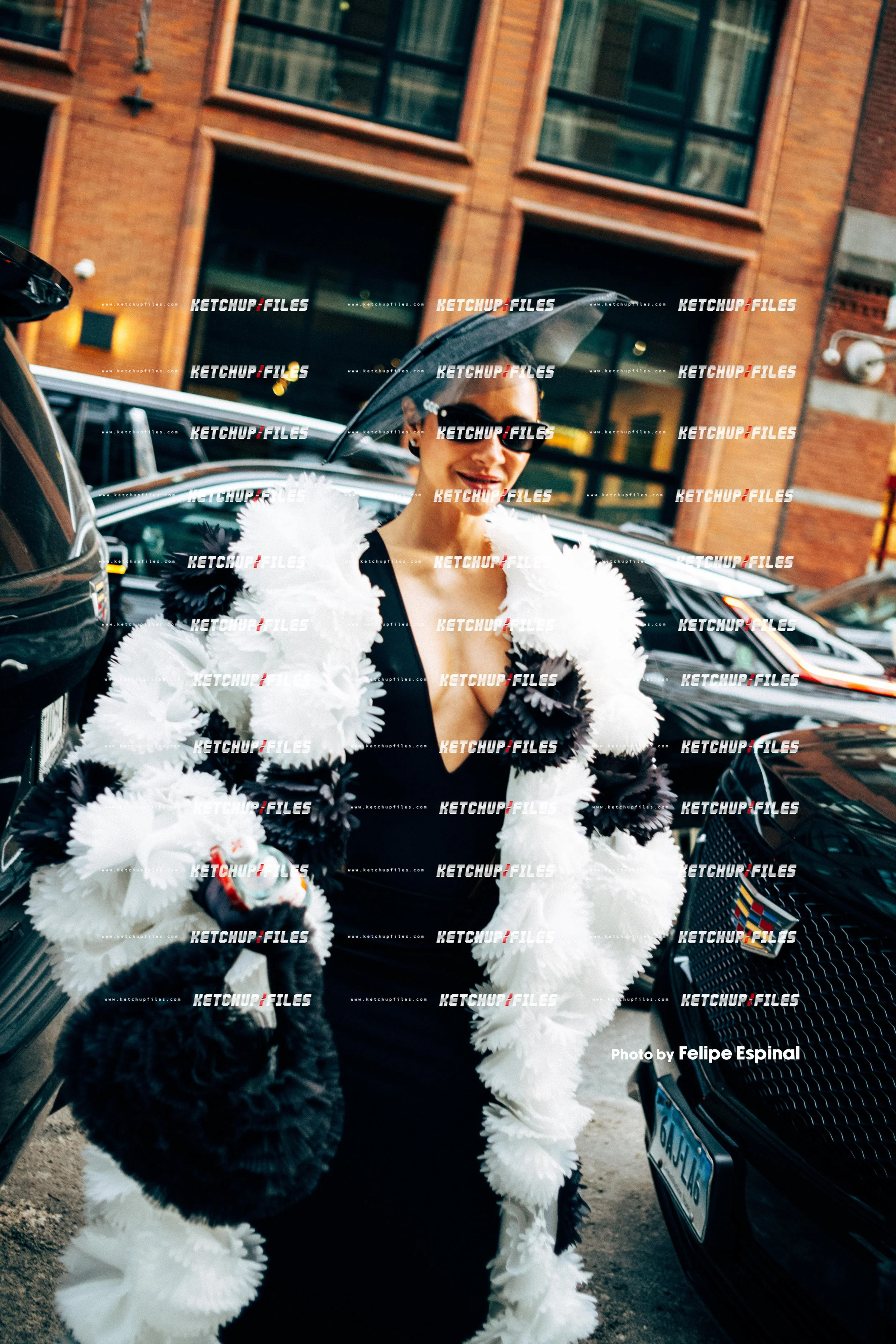 Street Style Photo of Stephanie Hines at the Christian Siriano FW26 New York Fashion Week Show