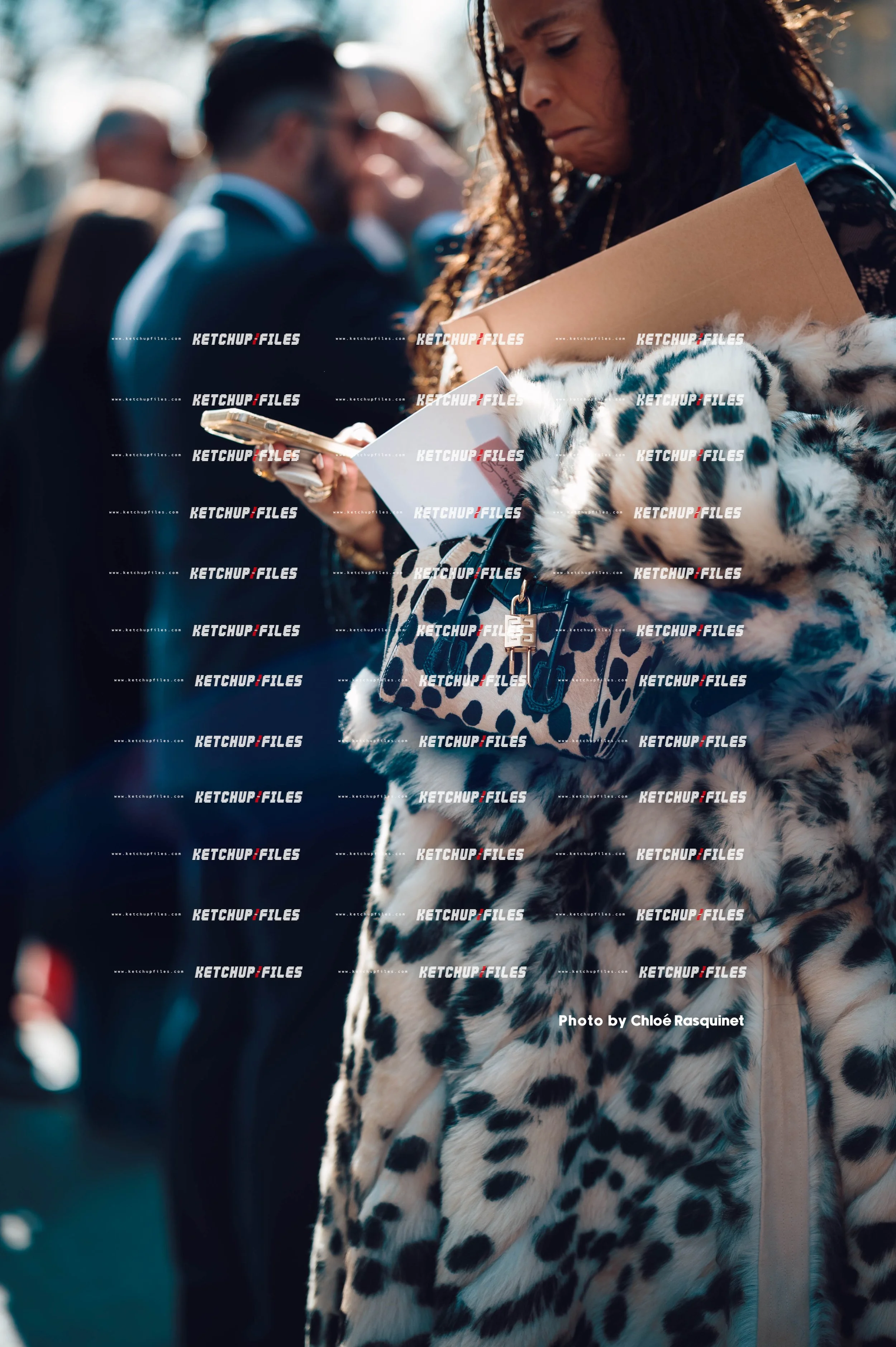 Street Style Photo of Guest at Givenchy FW25 Show Paris Fashion Week Fall Winter 2025