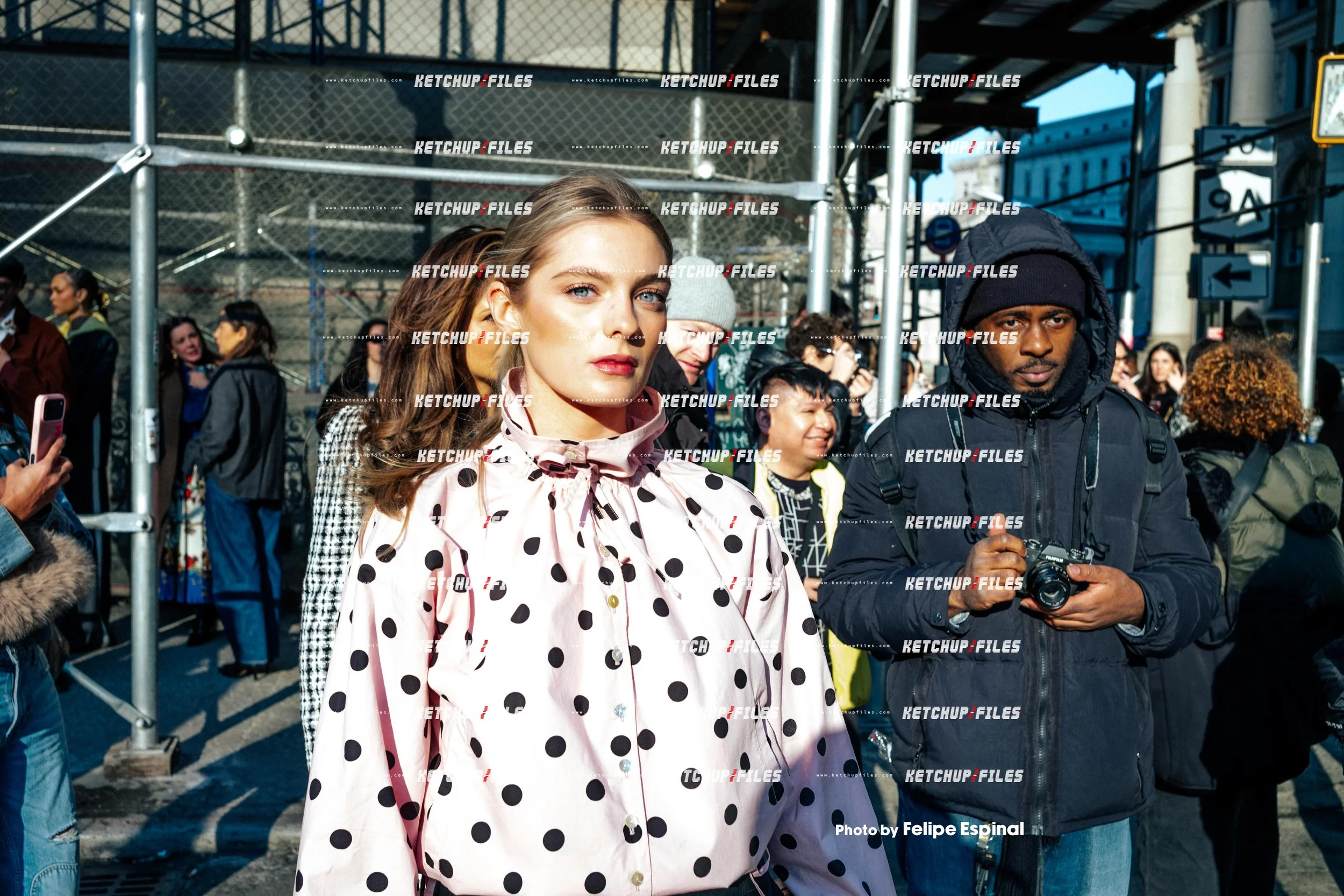 Street Style Photo of Guest at the Alice + Olivia FW26 New York Fashion Week Show