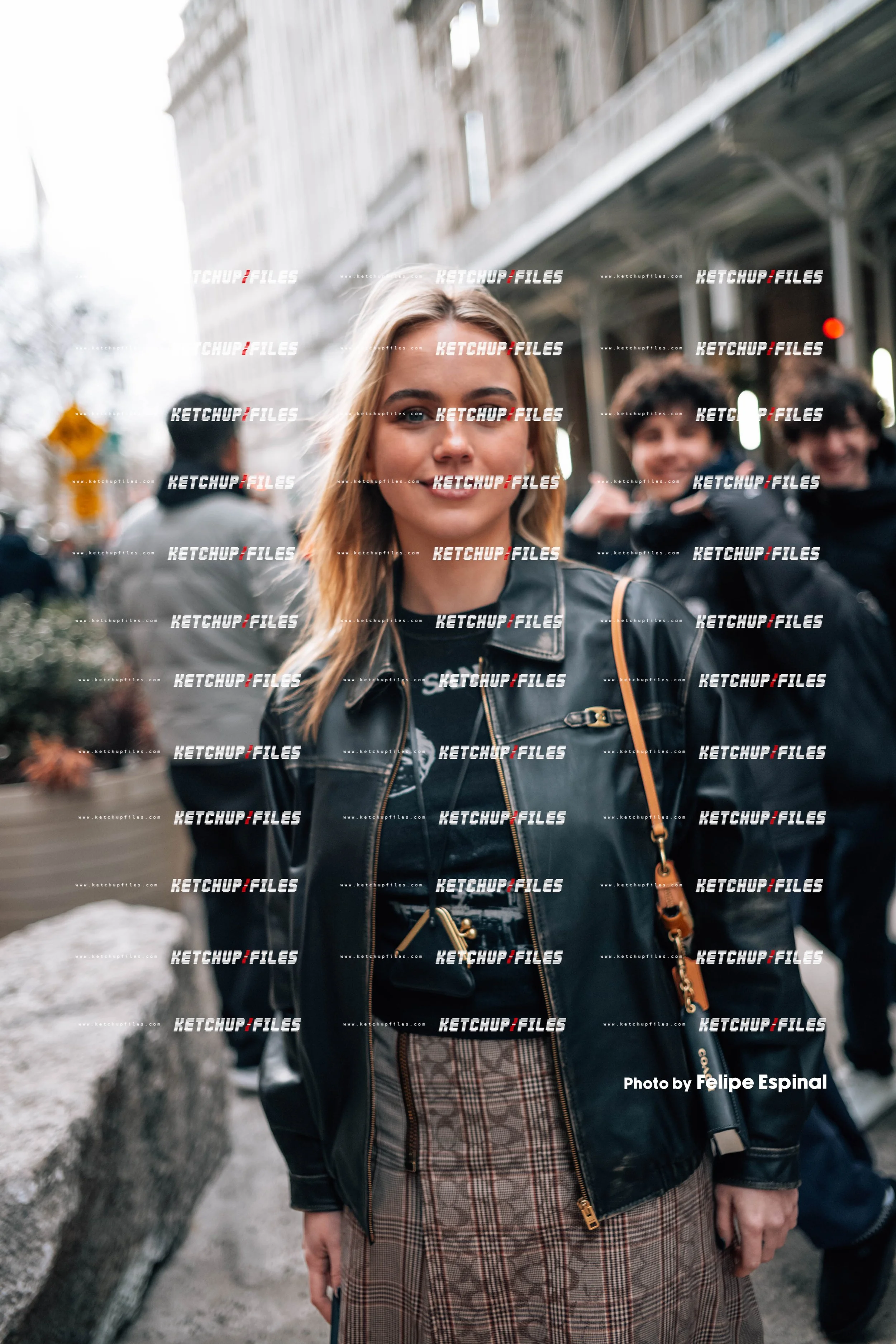 Street Style Photo of Emma Brooks at the Coach FW26 New York Fashion Week Show