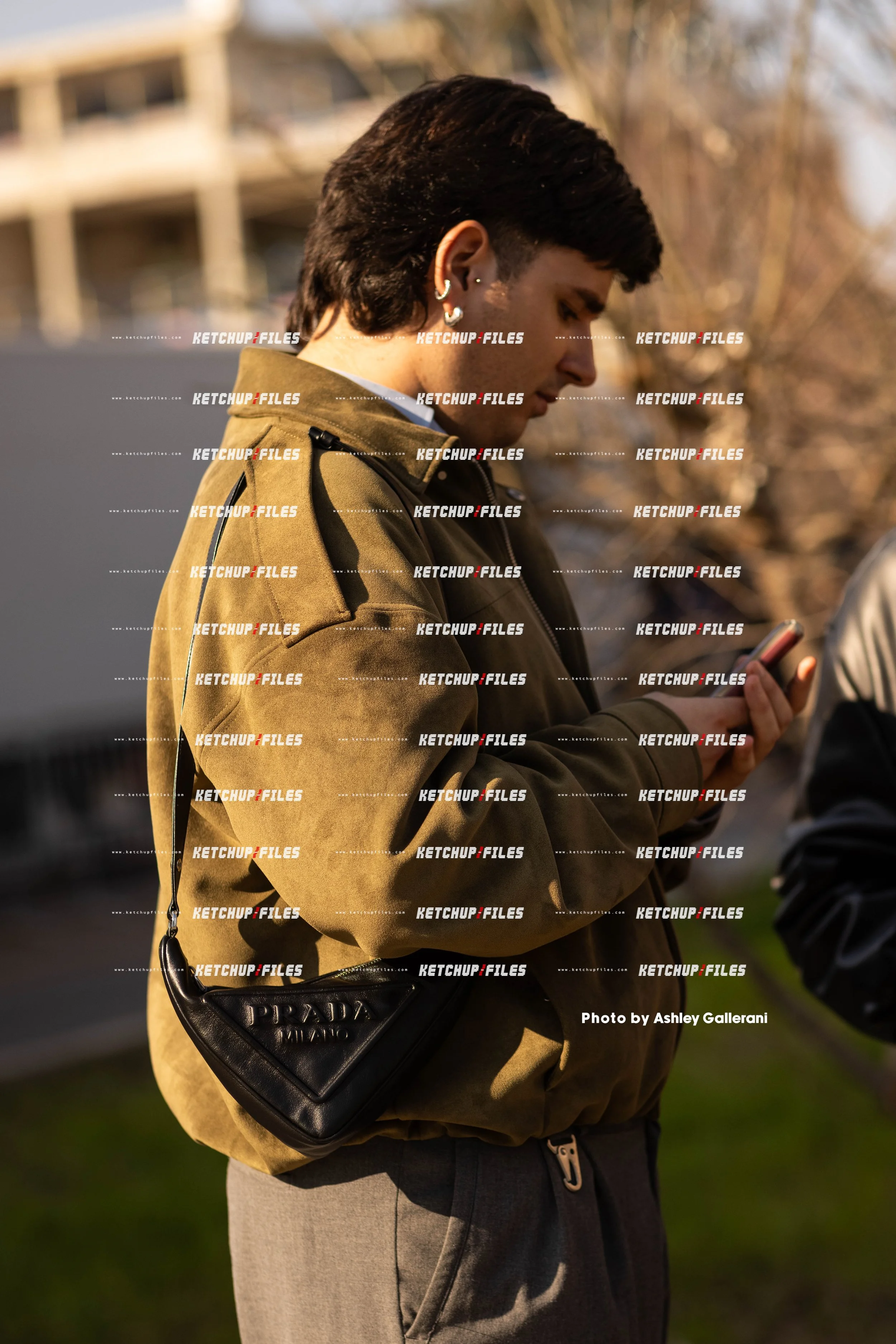 Street Style Photo of Guest at the Prada FW26 Milan Fashion Week Show