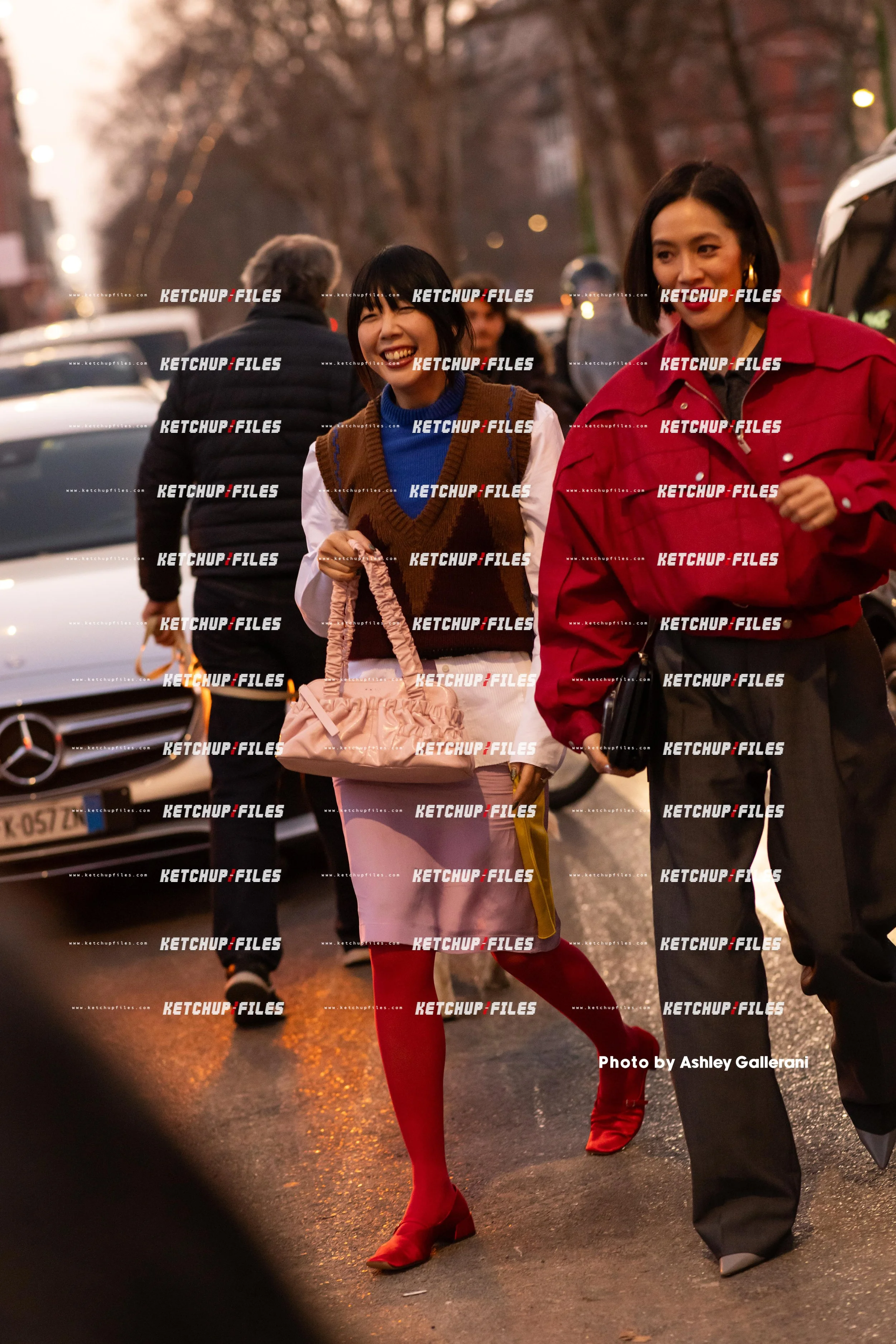 Street Style Photo of Guests at the FW26 Marni Milan Fashion Week Show