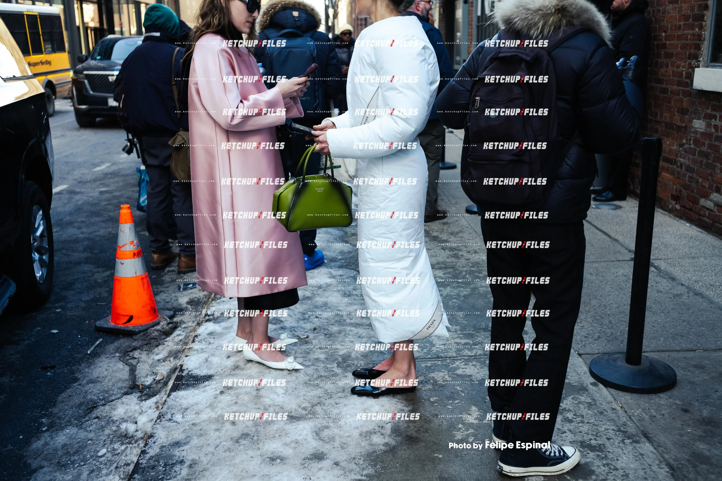 Street Style Photo of Eliza Grace Huber and Guest at the Zankov FW26 New York Fashion Week Show