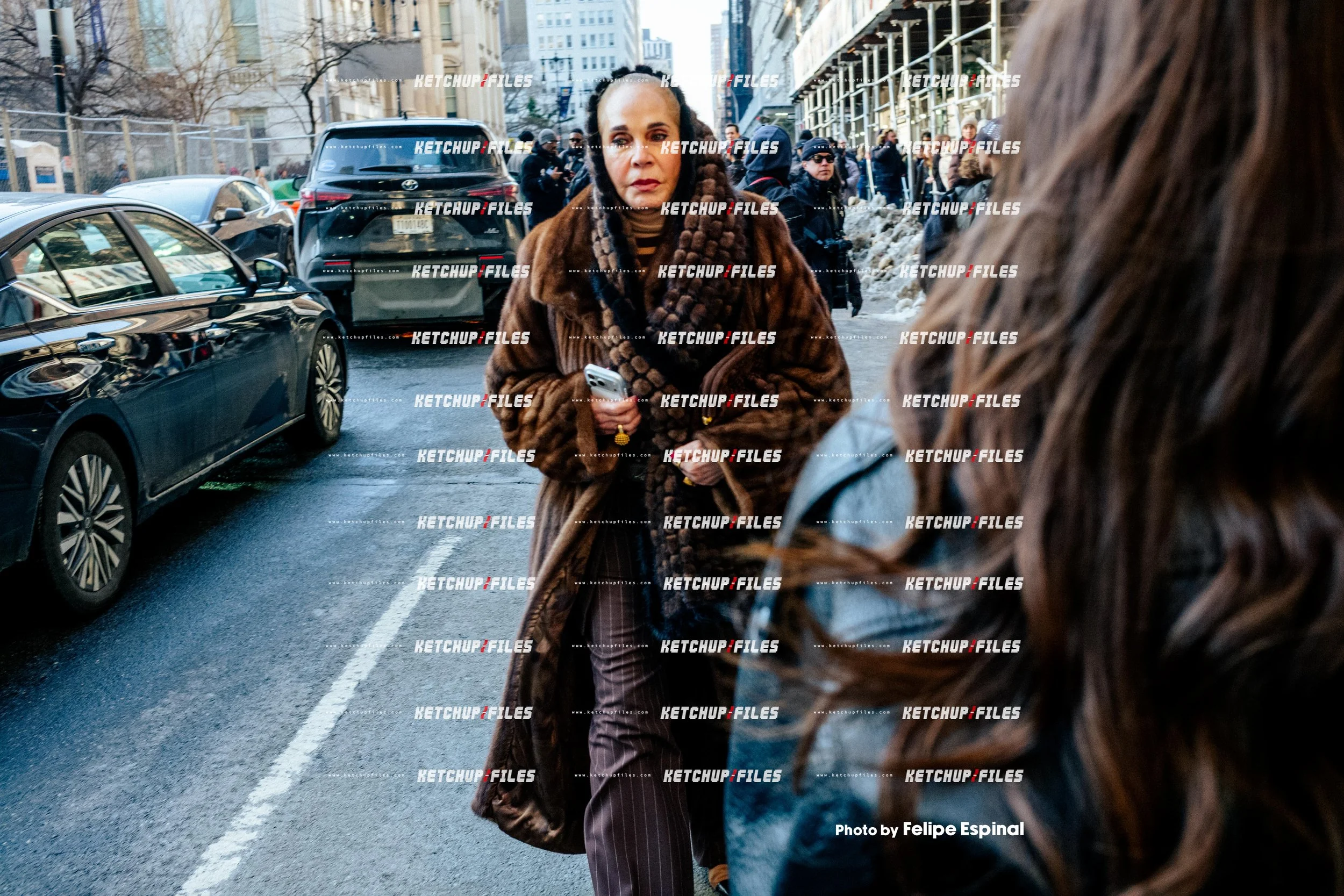 Street Style Photo of Guest at the Alice + Olivia FW26 New York Fashion Week Show