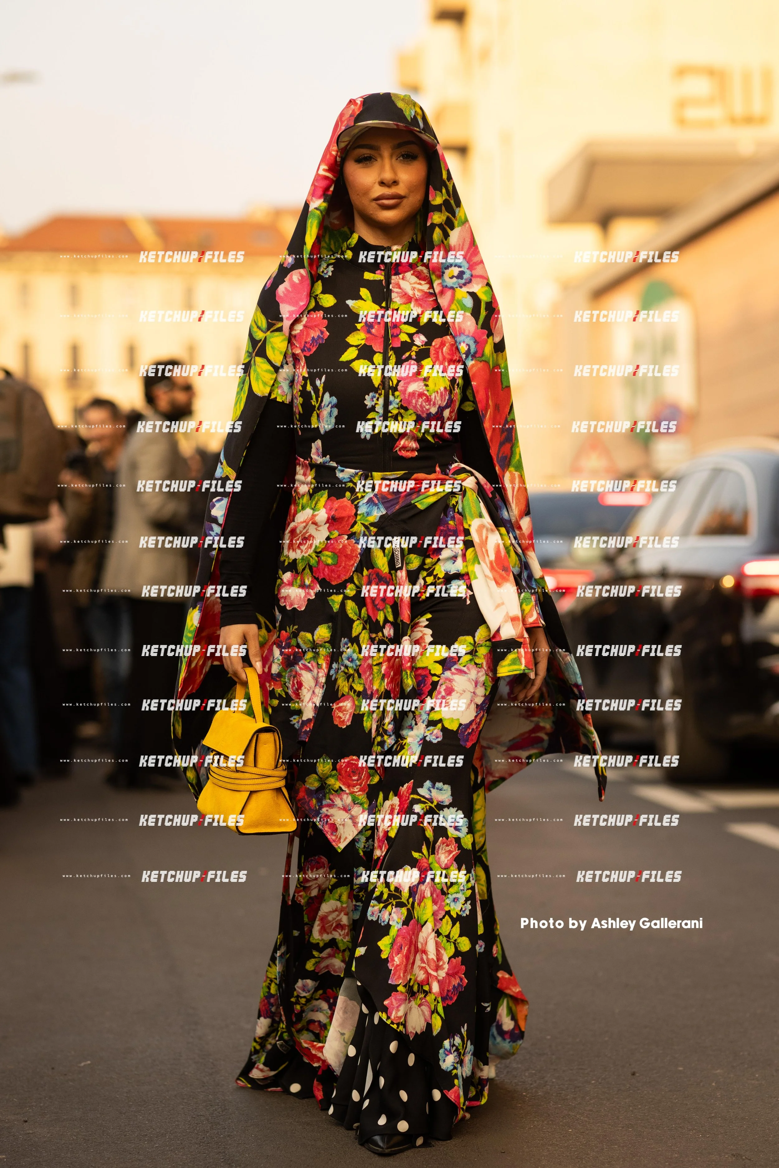 Street Style Photo of Neelofa at the FW26 Moschino Milan Fashion Week Show