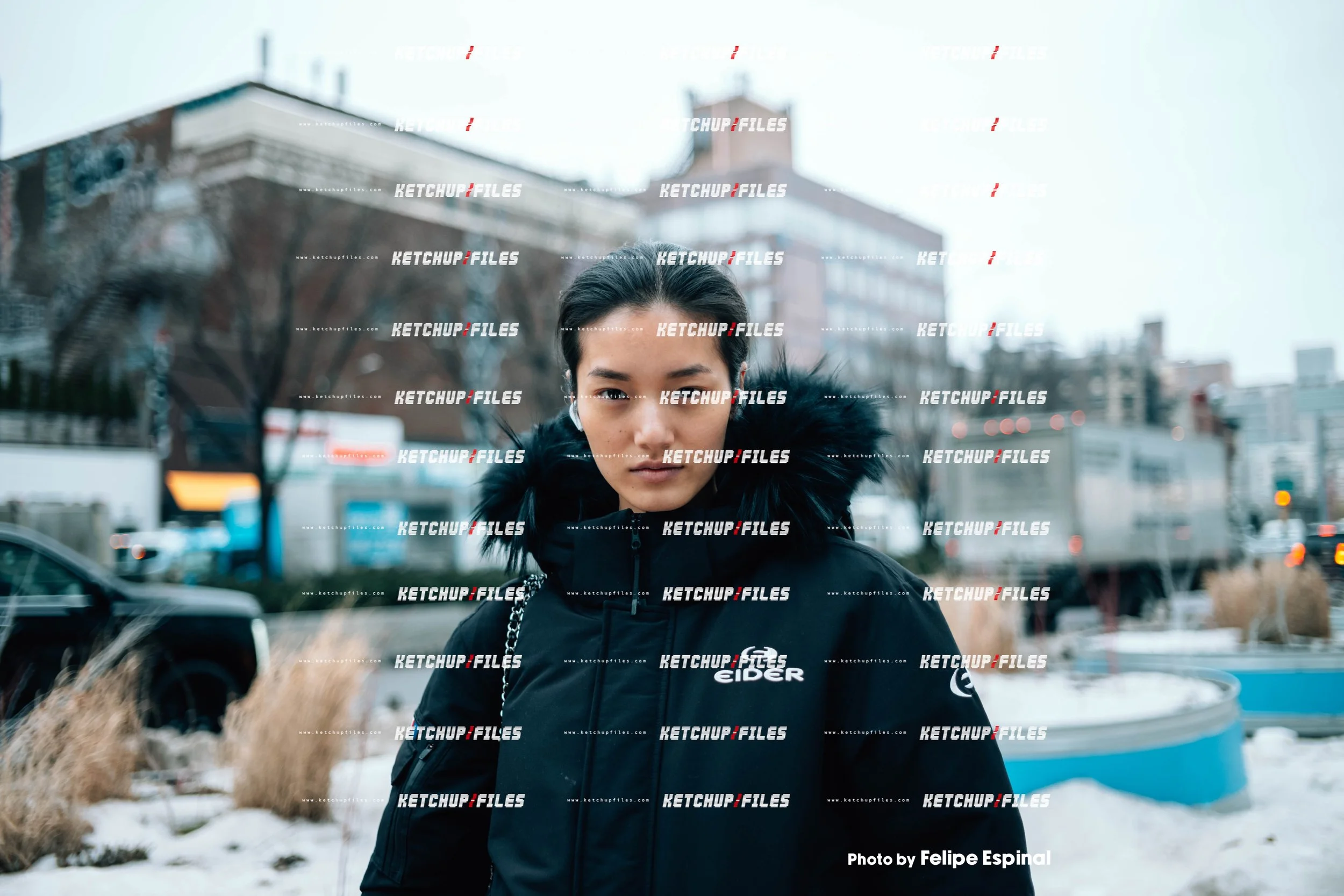 Street Style Photo of Qiuyue Li at the Proenza Schouler FW26 New York Fashion Week Show