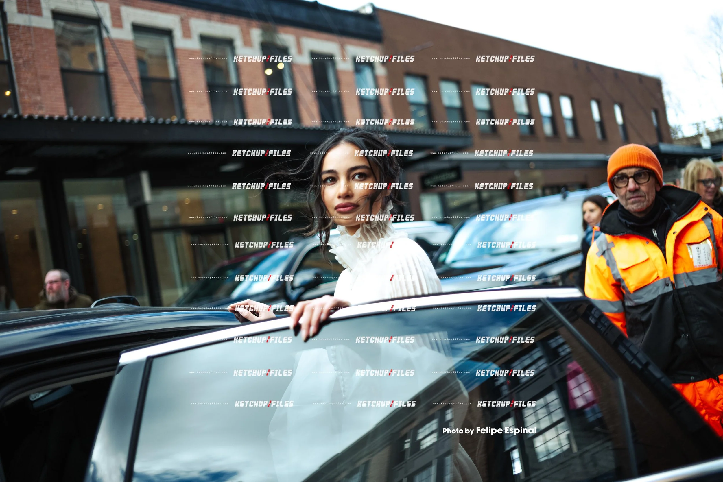 Street Style Photo of Kelsey Merritt at the Carolina Herrera FW26 New York Fashion Week Show