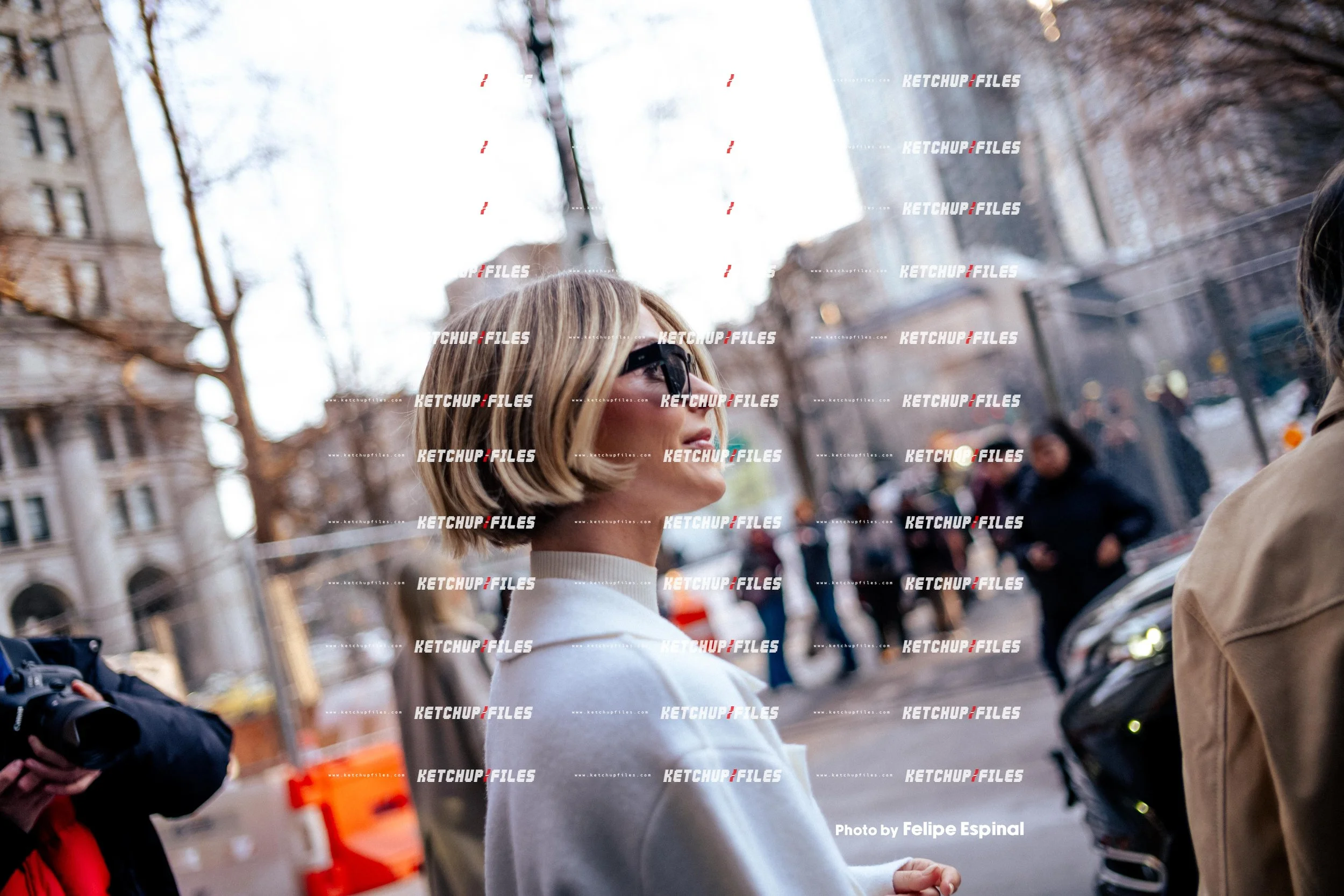 Street Style Photo of Guest at the Alice + Olivia FW26 New York Fashion Week Show