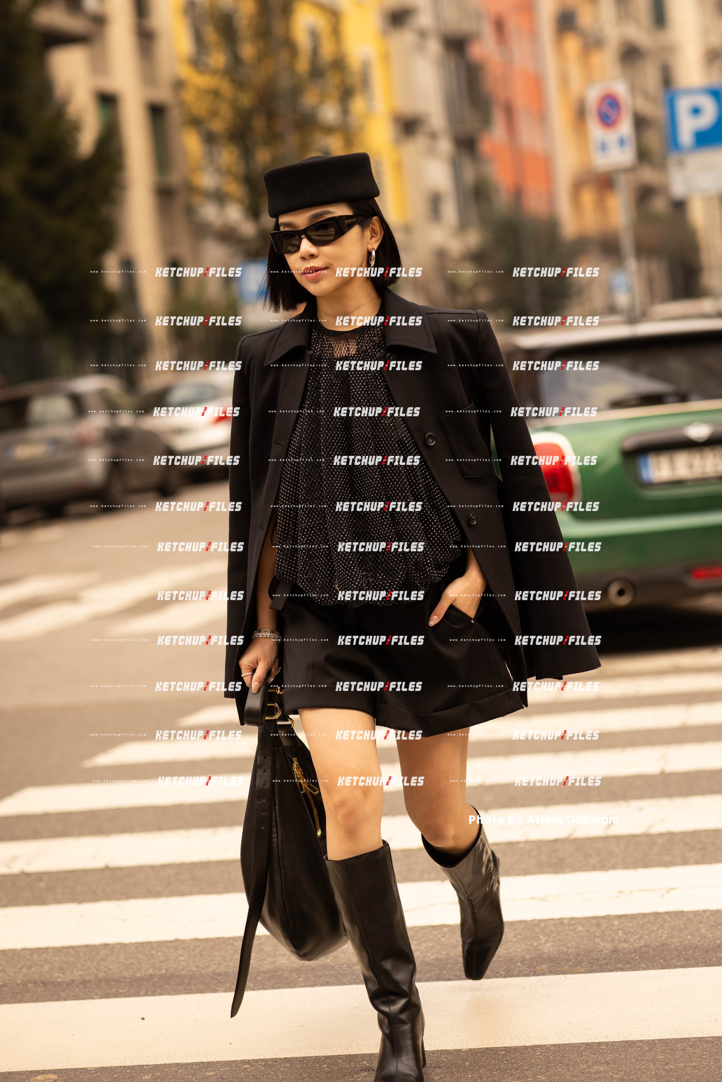 Street Style Photo of Guest at the Sportmax FW26 Milan Fashion Week Show