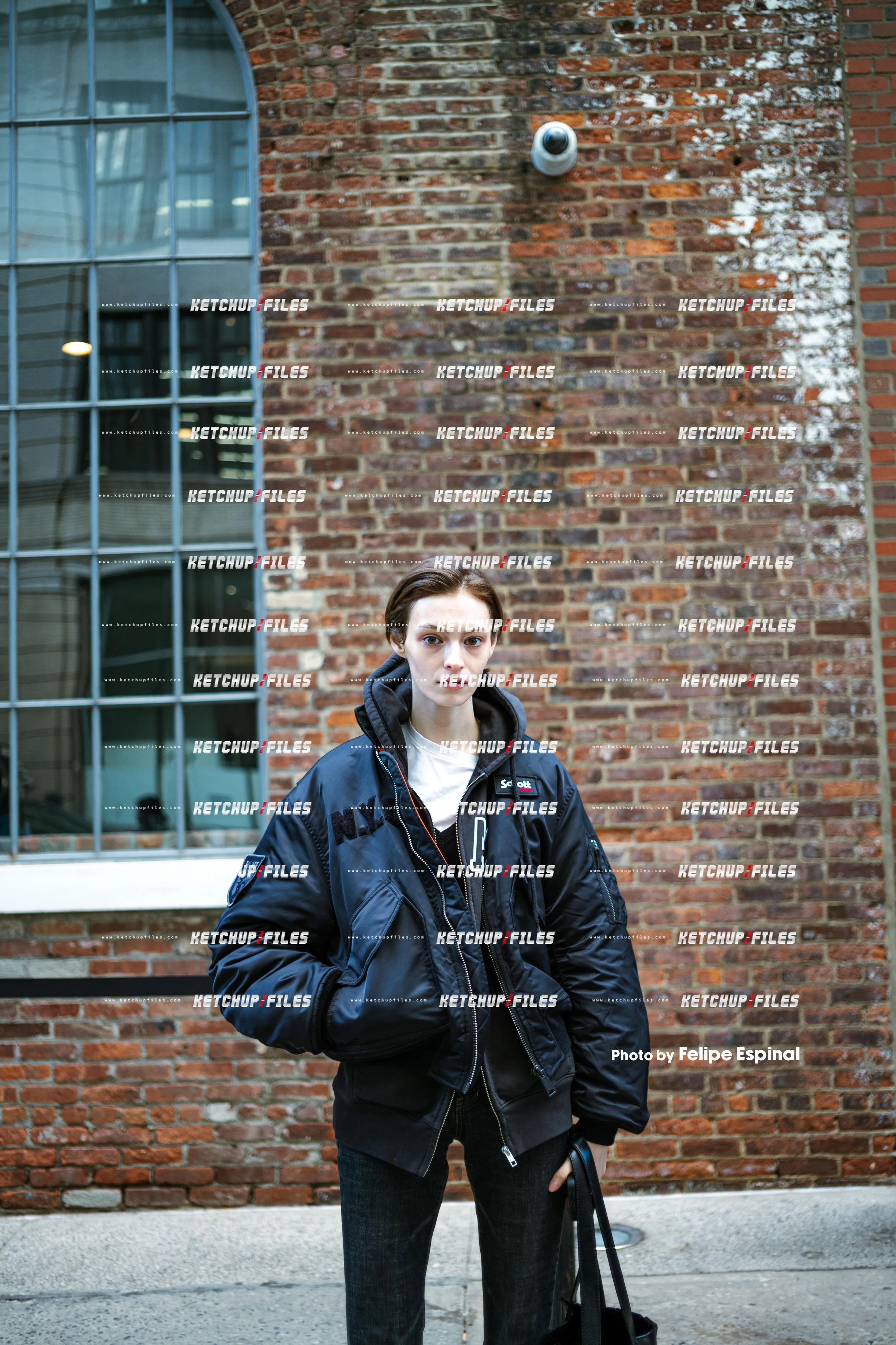 Street Style Photo of Aine O'Leary at the Zankov FW26 New York Fashion Week Show