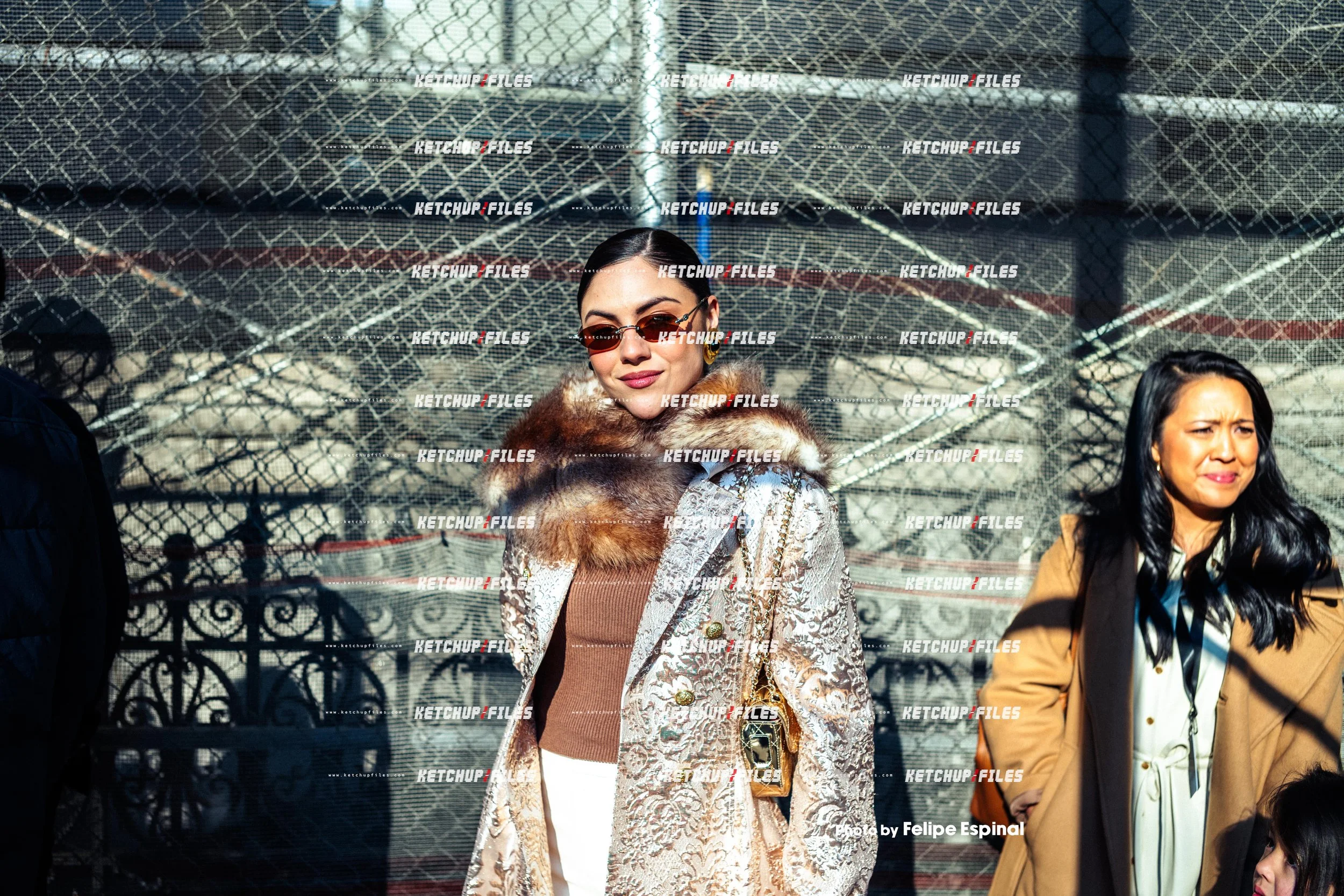 Street Style Photo of Guest at the Alice + Olivia FW26 New York Fashion Week Show