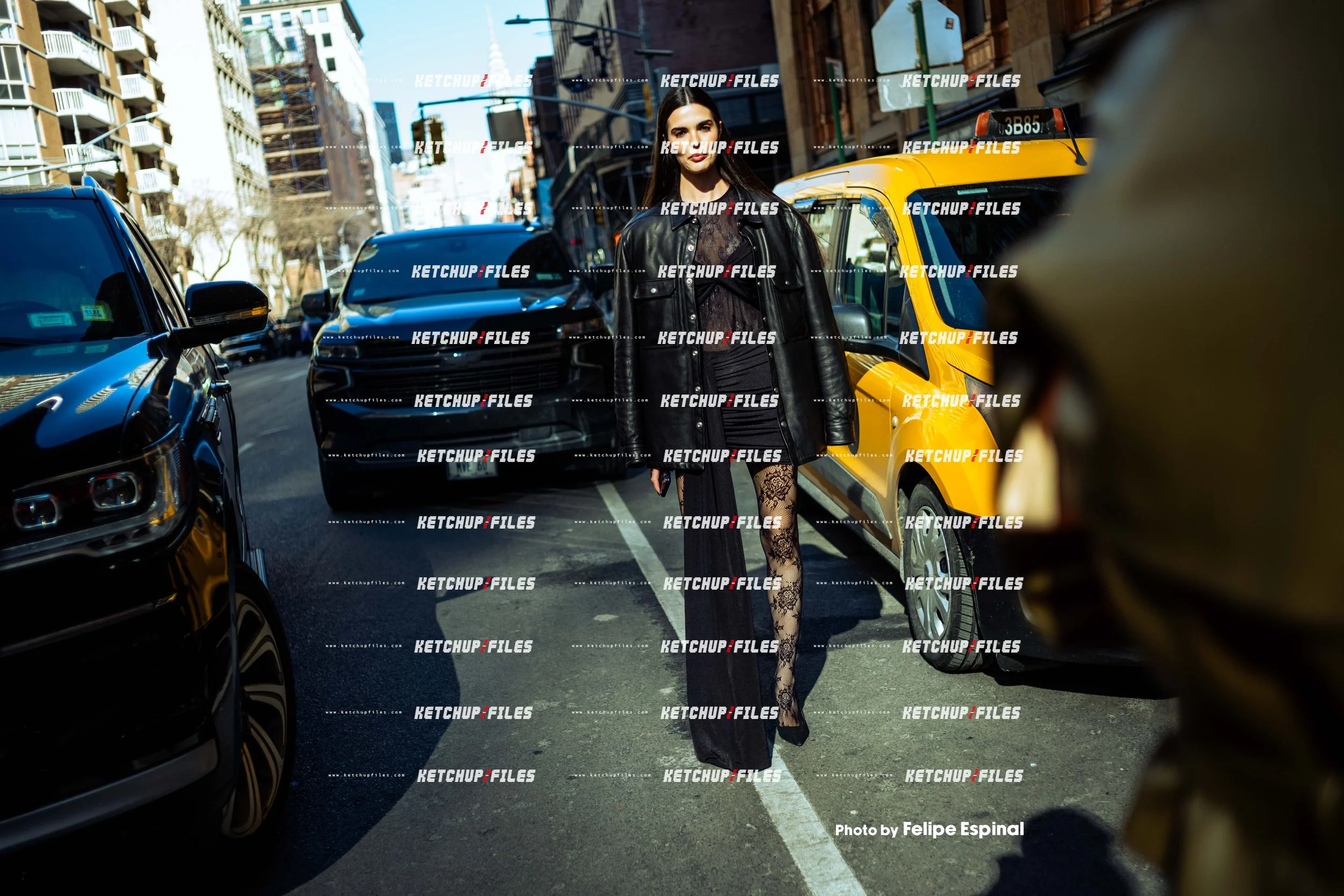 Street Style Photo of Carol Mendes at the PatBo FW26 New York Fashion Week Show