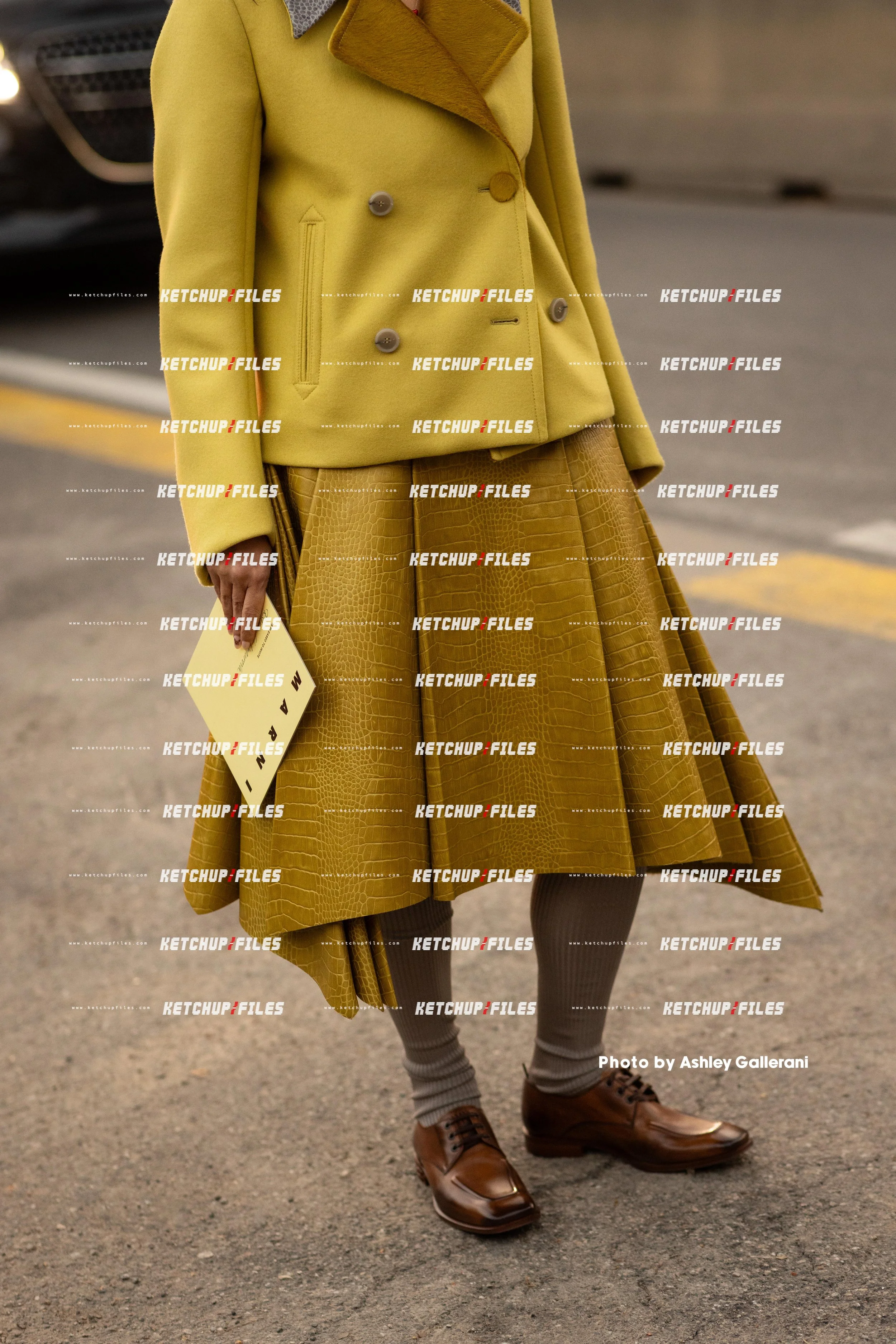 Street Style Photo of Chilingarova Ksenia at the FW26 Marni Milan Fashion Week Show