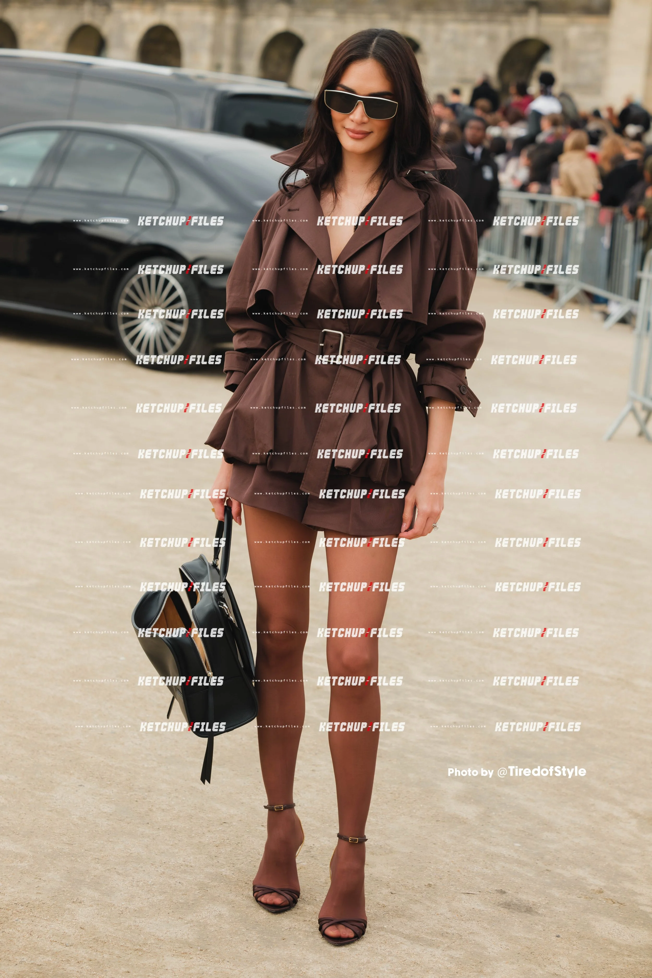 Street Style Editorial photo from  Loewe AW26 at Paris Fashion Week 2026