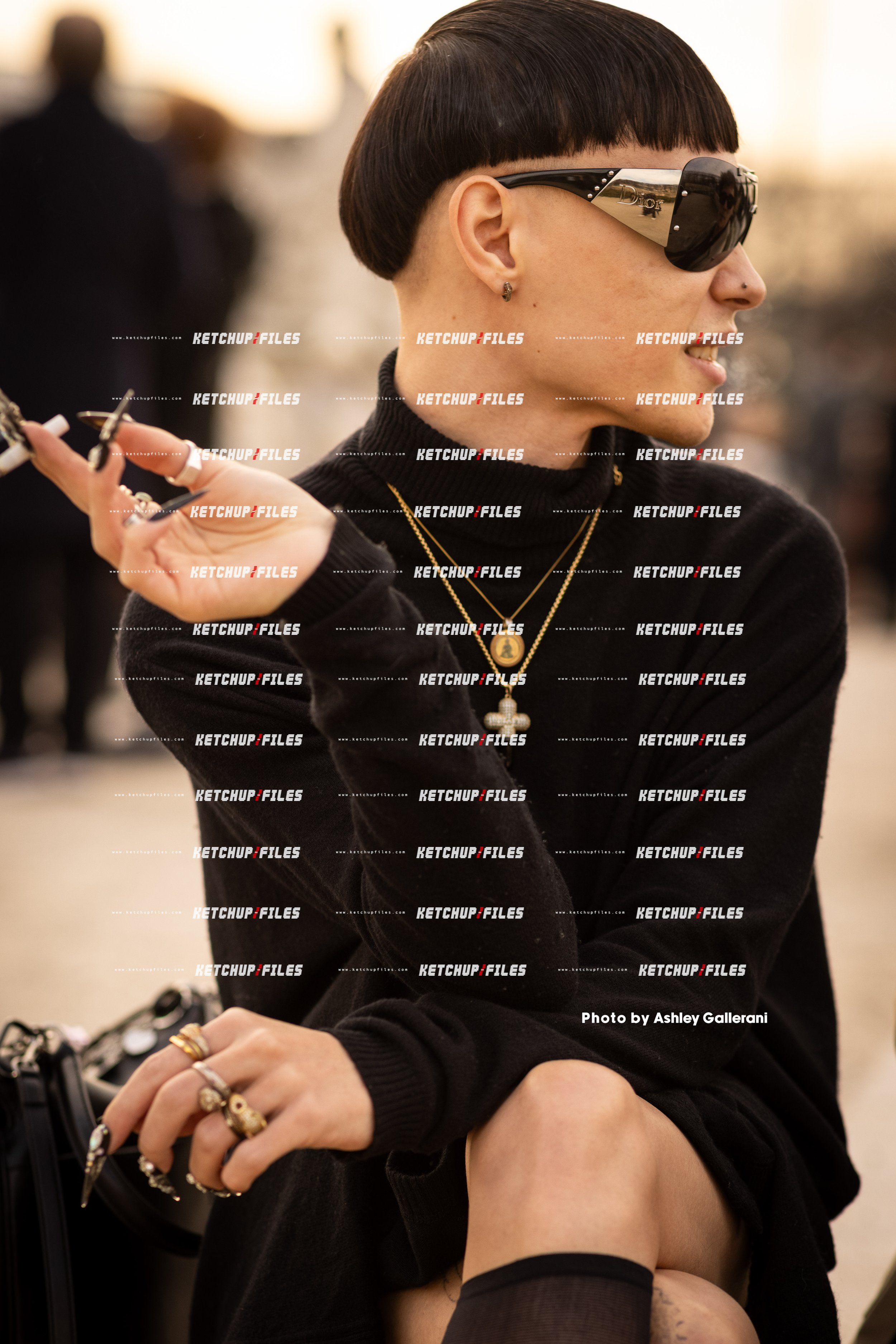 Street Style Photo of Guest at Christian Dior FW25 Show Paris Fashion Week Fall Winter 2025