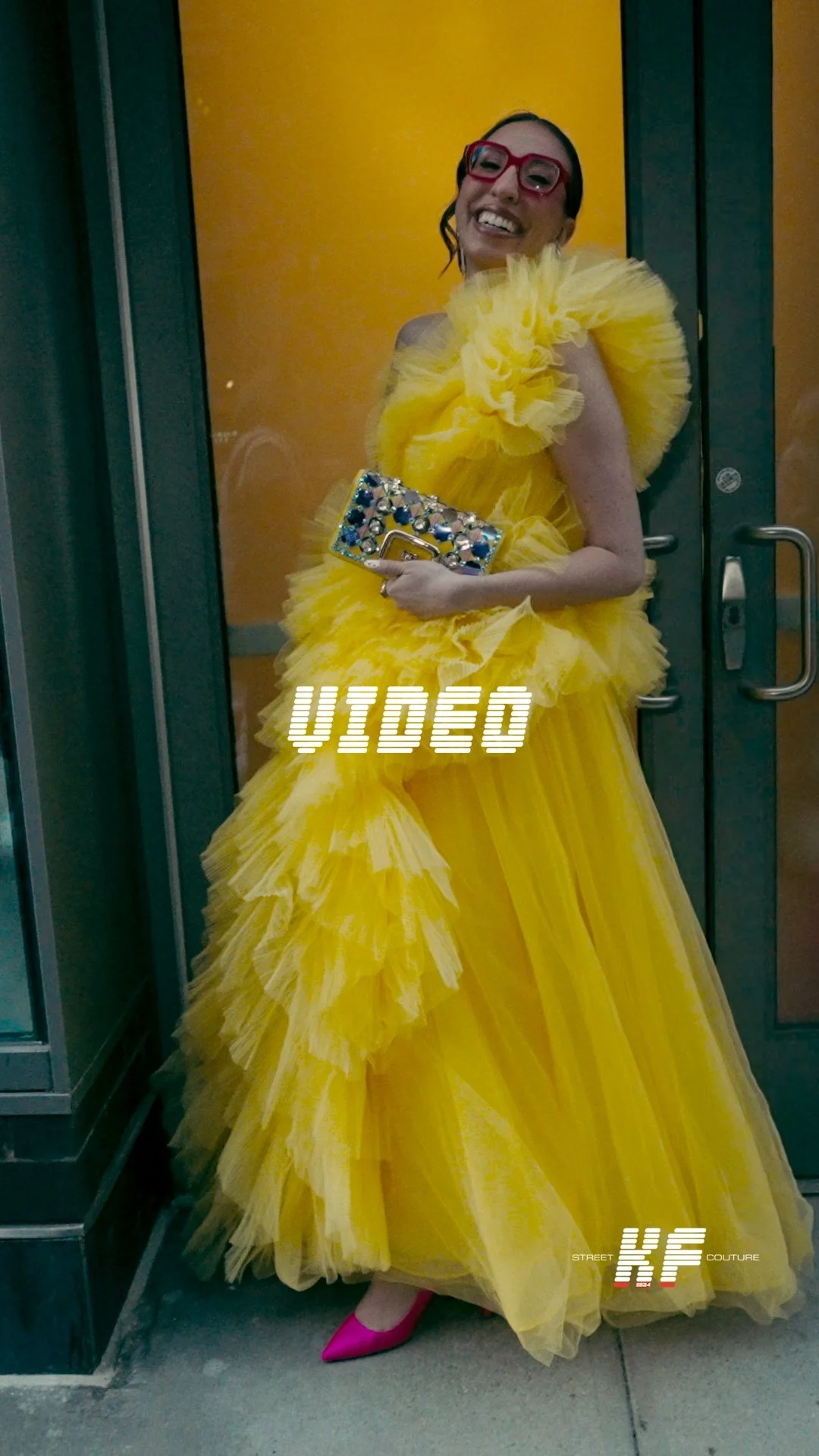 Street Style Video of Caroline Vazzana at the Christian Siriano FW26 New York Fashion Week Show
