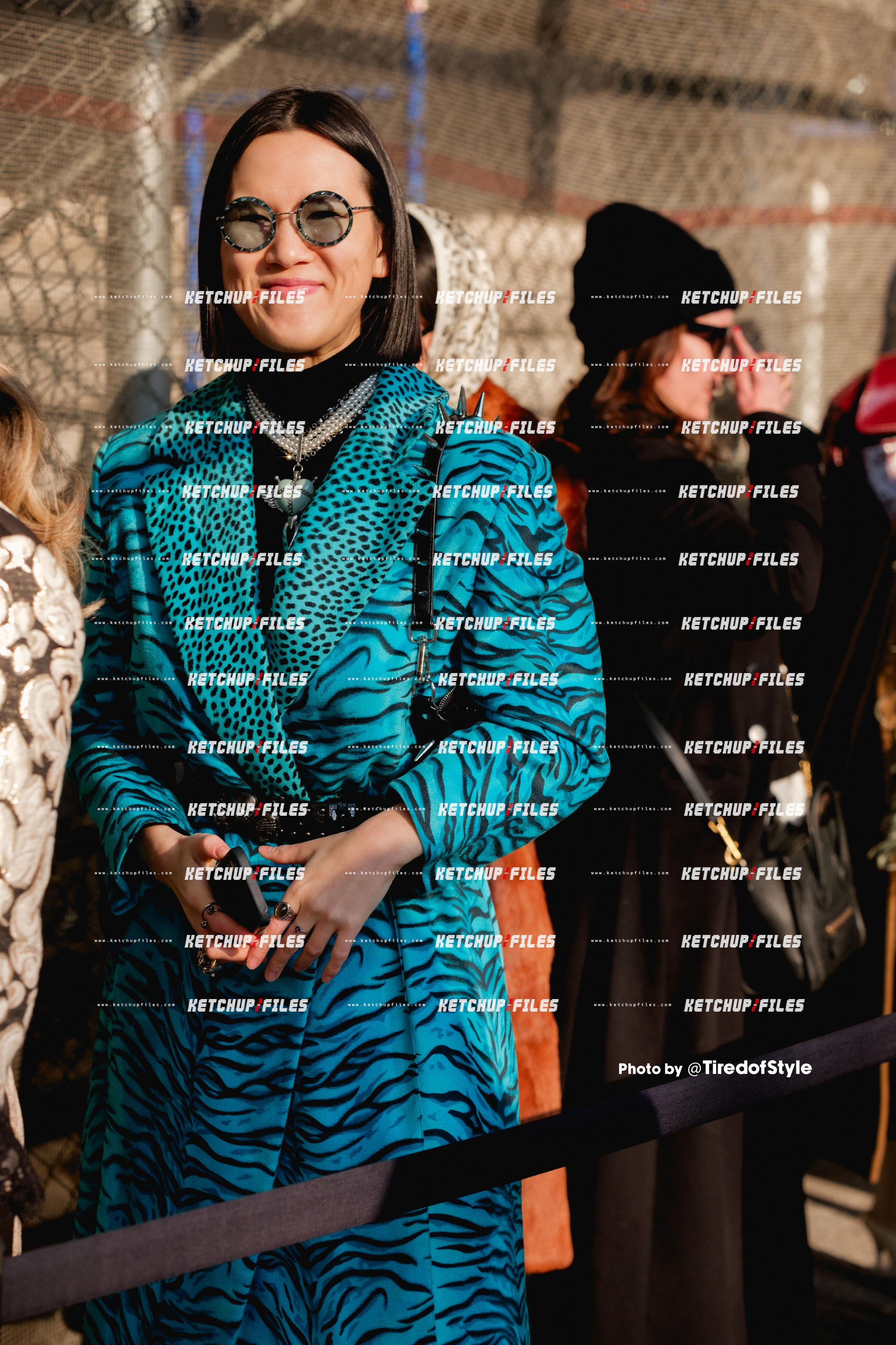Street Style Photo of Guest at the Alice + Olivia FW26 New York Fashion Week Show