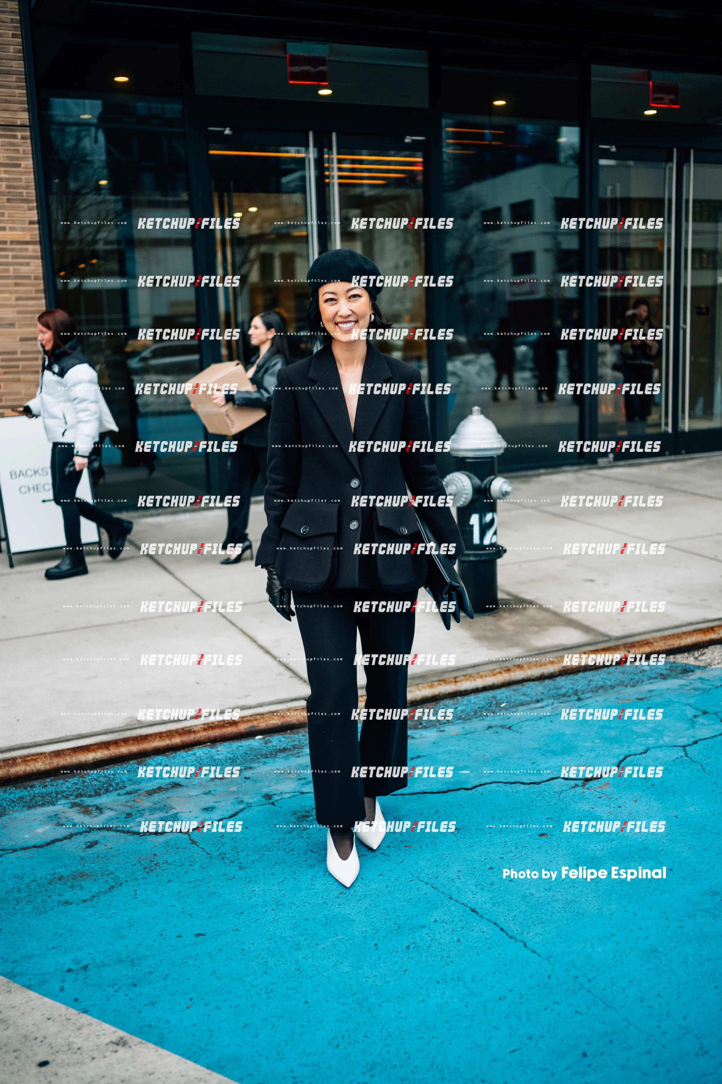 Street Style Photo of Julie Chung at the Proenza Schouler FW26 New York Fashion Week Show