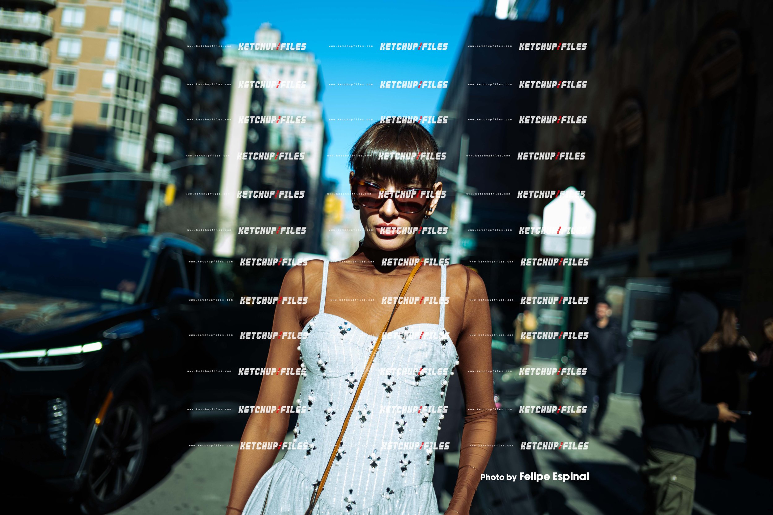 Street Style Photo of Katya Tolstova at the PatBo FW26 New York Fashion Week Show