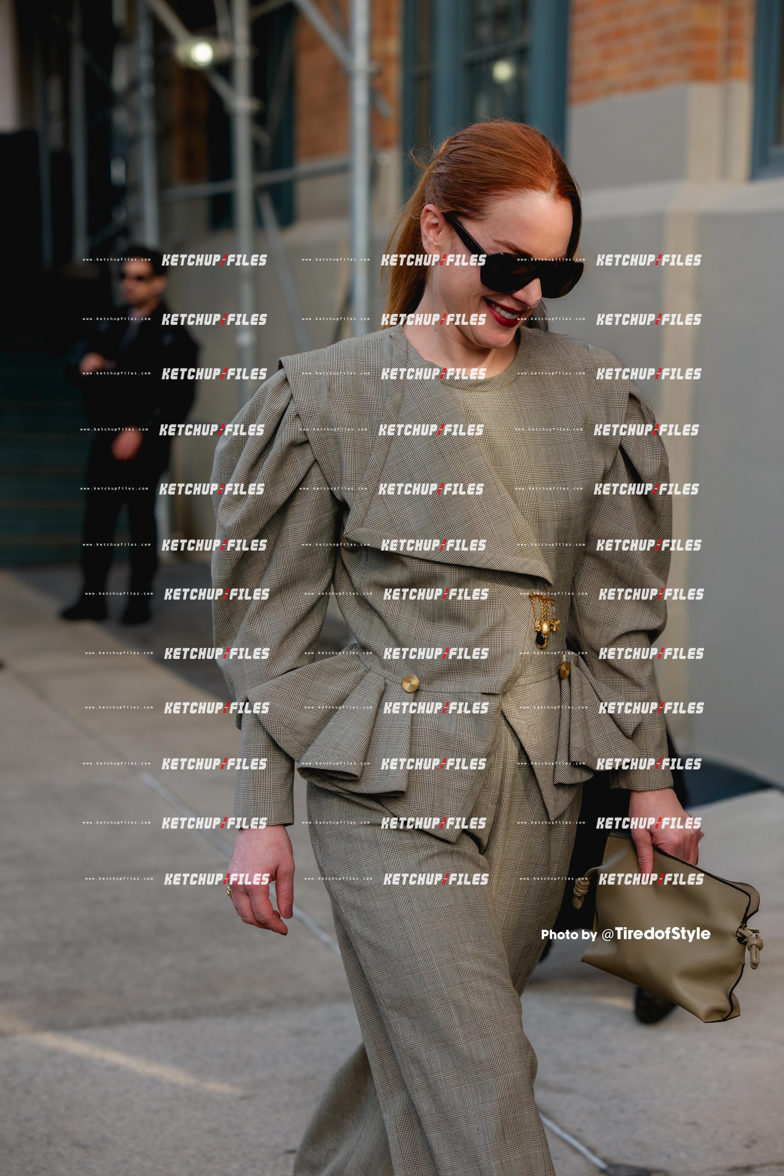 Street Style Photo of Eglantina Zingg at the Carolina Herrera  FW26 New York Fashion Week Show