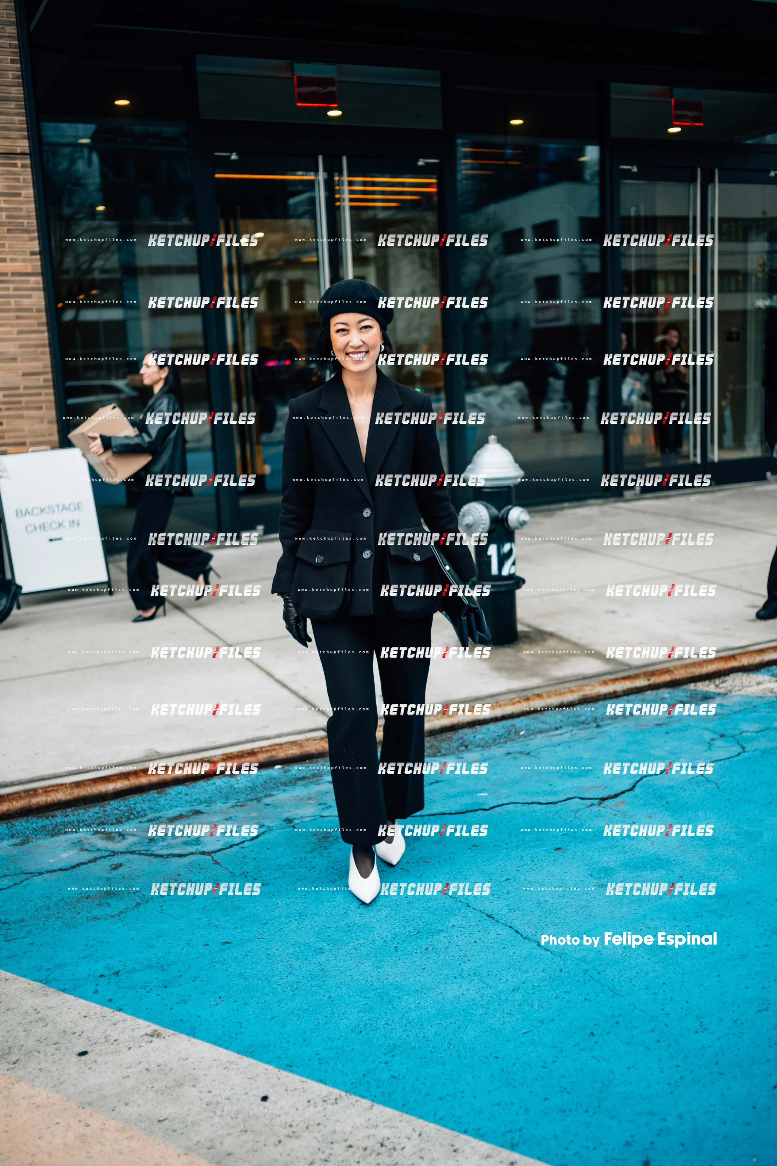 Street Style Photo of Julie Chung at the Proenza Schouler FW26 New York Fashion Week Show