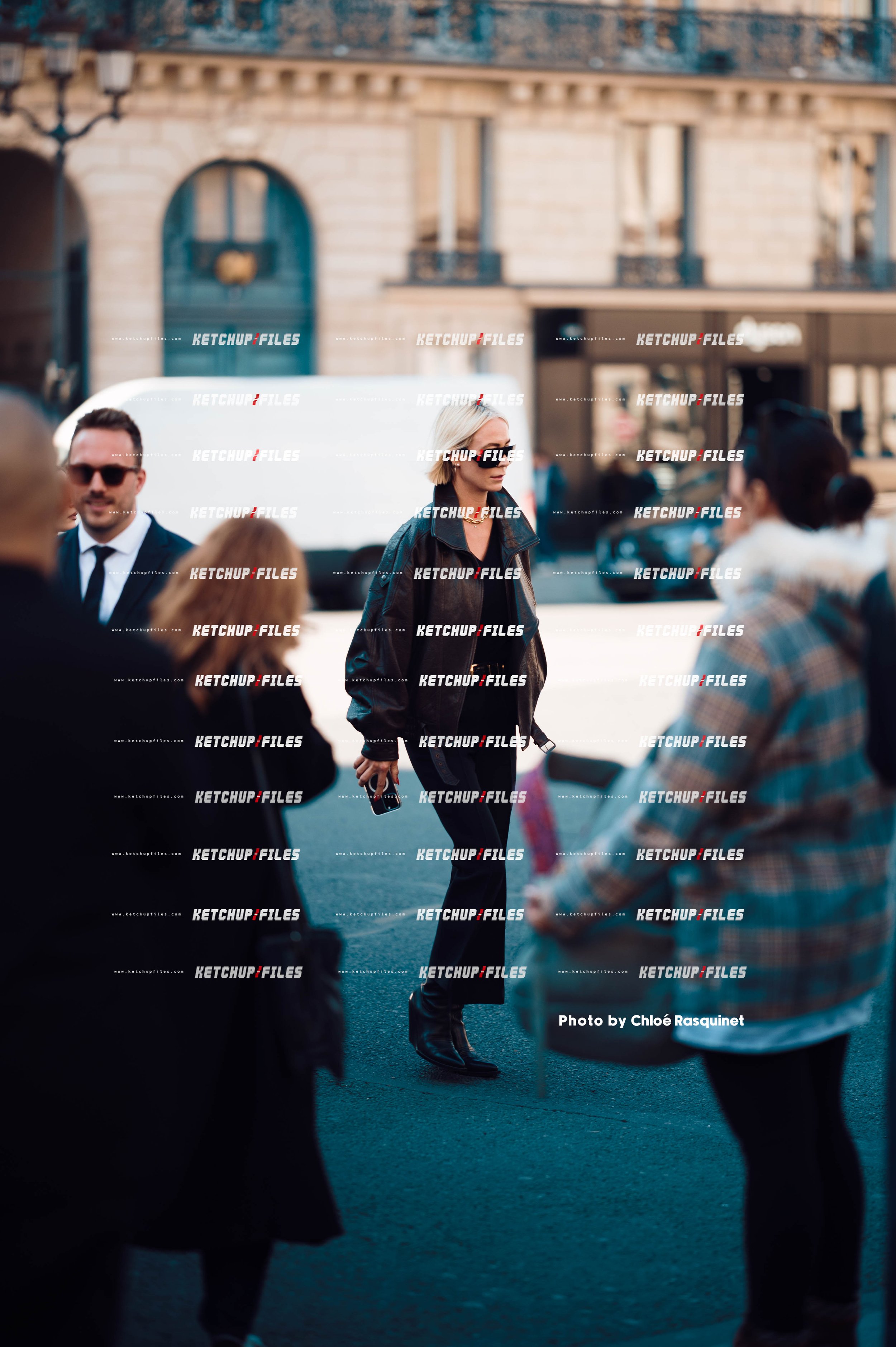 Street Style Photo of Guest at Dries Van Noten FW25 Show Paris Fashion Week Fall Winter 2025