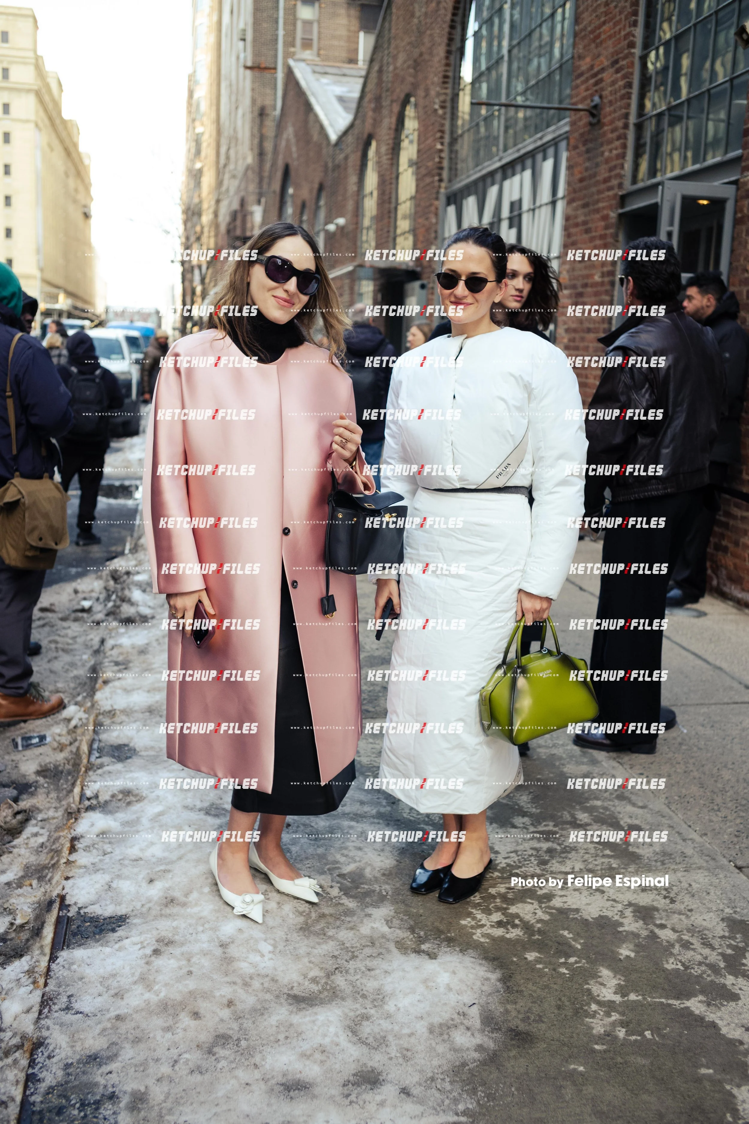 Street Style Photo of Eliza Grace Huber and Guest at the Zankov FW26 New York Fashion Week Show