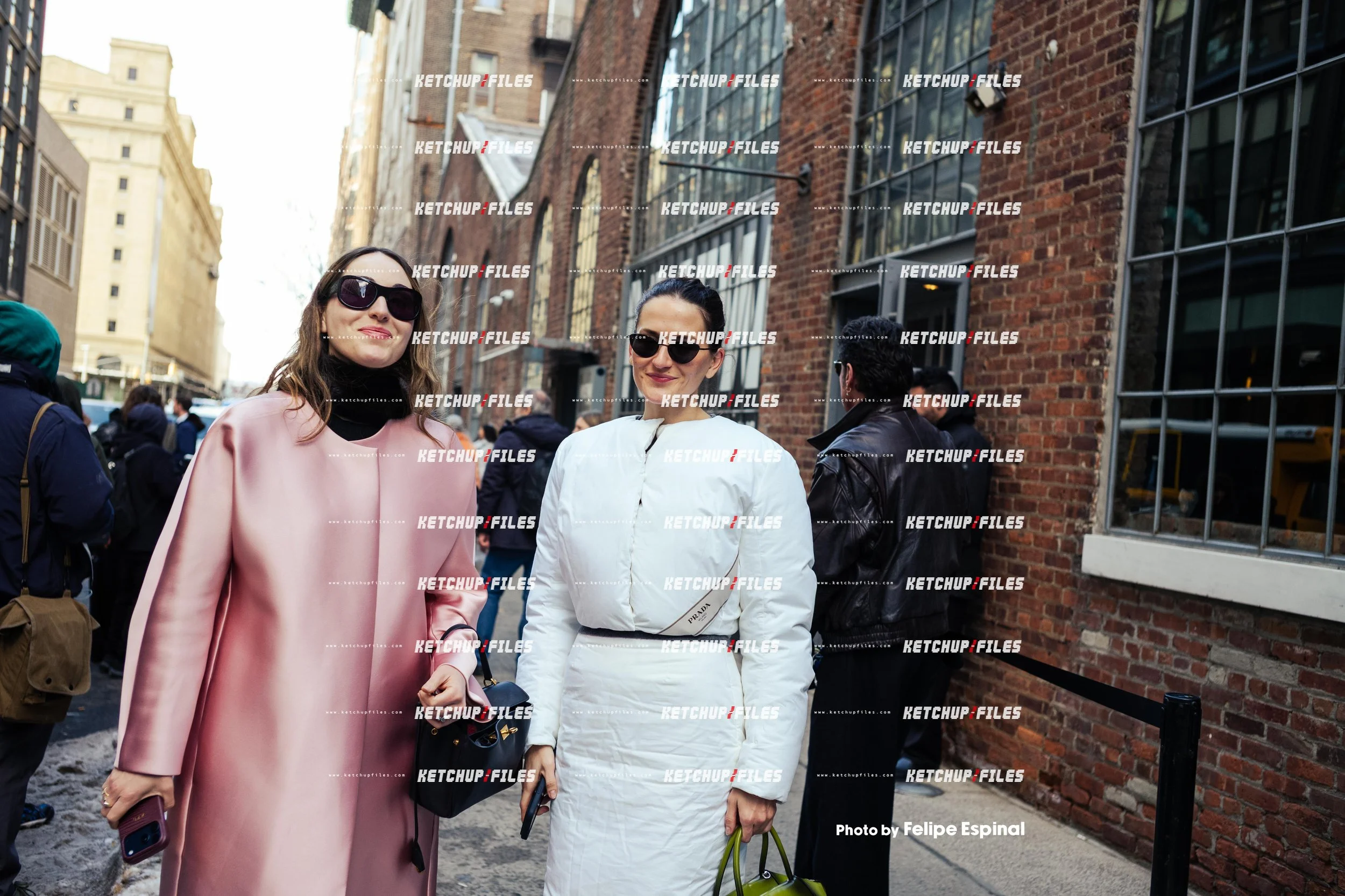 Street Style Photo of Eliza Grace Huber and Guest at the Zankov FW26 New York Fashion Week Show