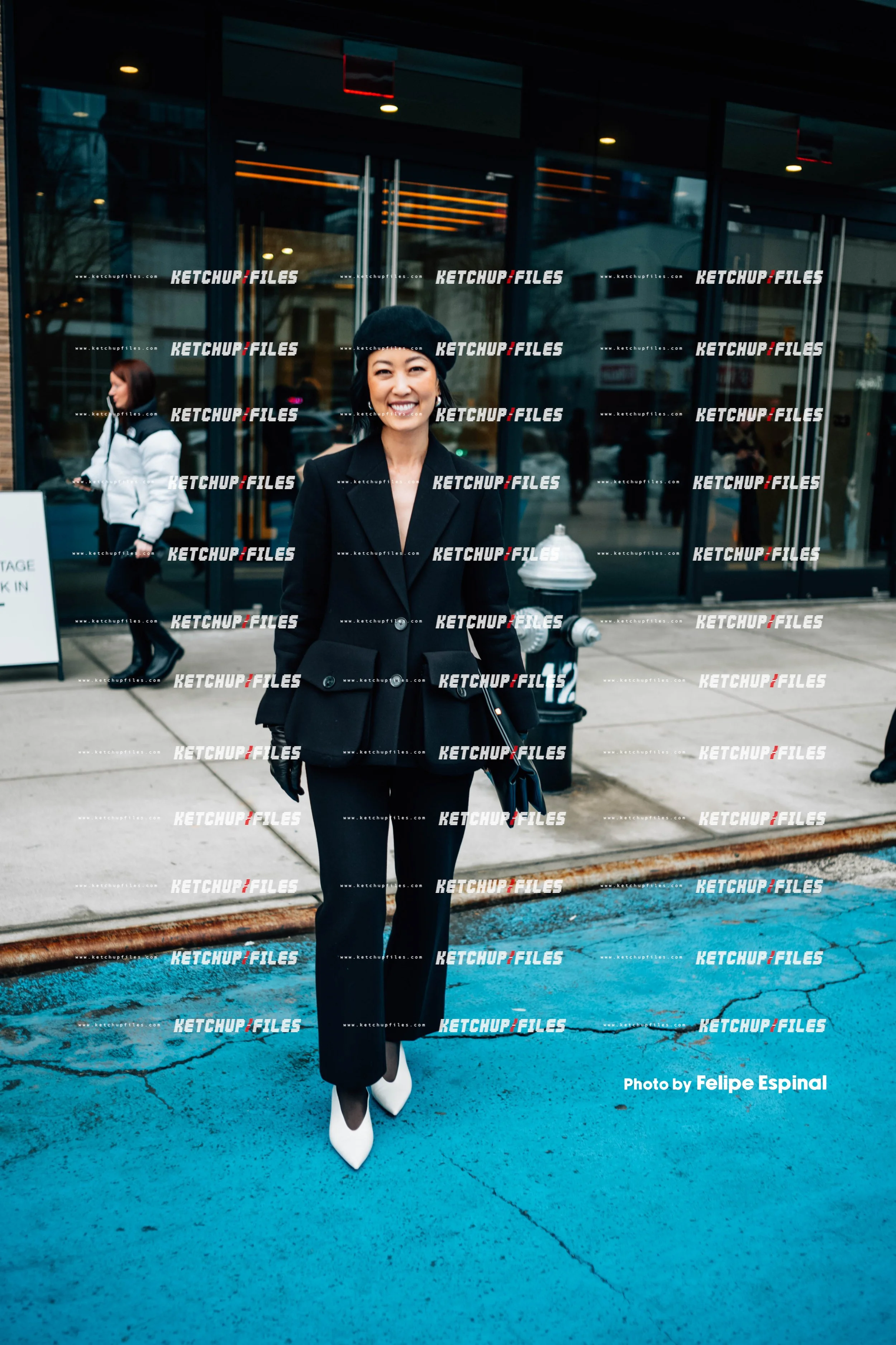 Street Style Photo of Julie Chung at the Proenza Schouler FW26 New York Fashion Week Show